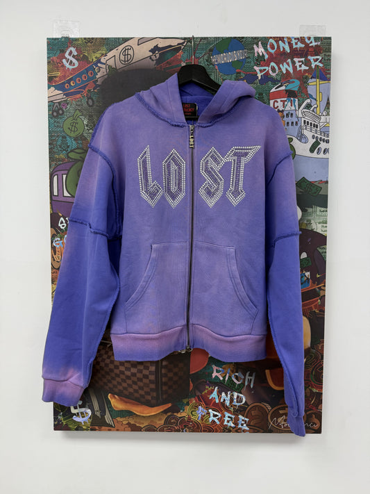 Lost Intricacy Zip Up Lavender