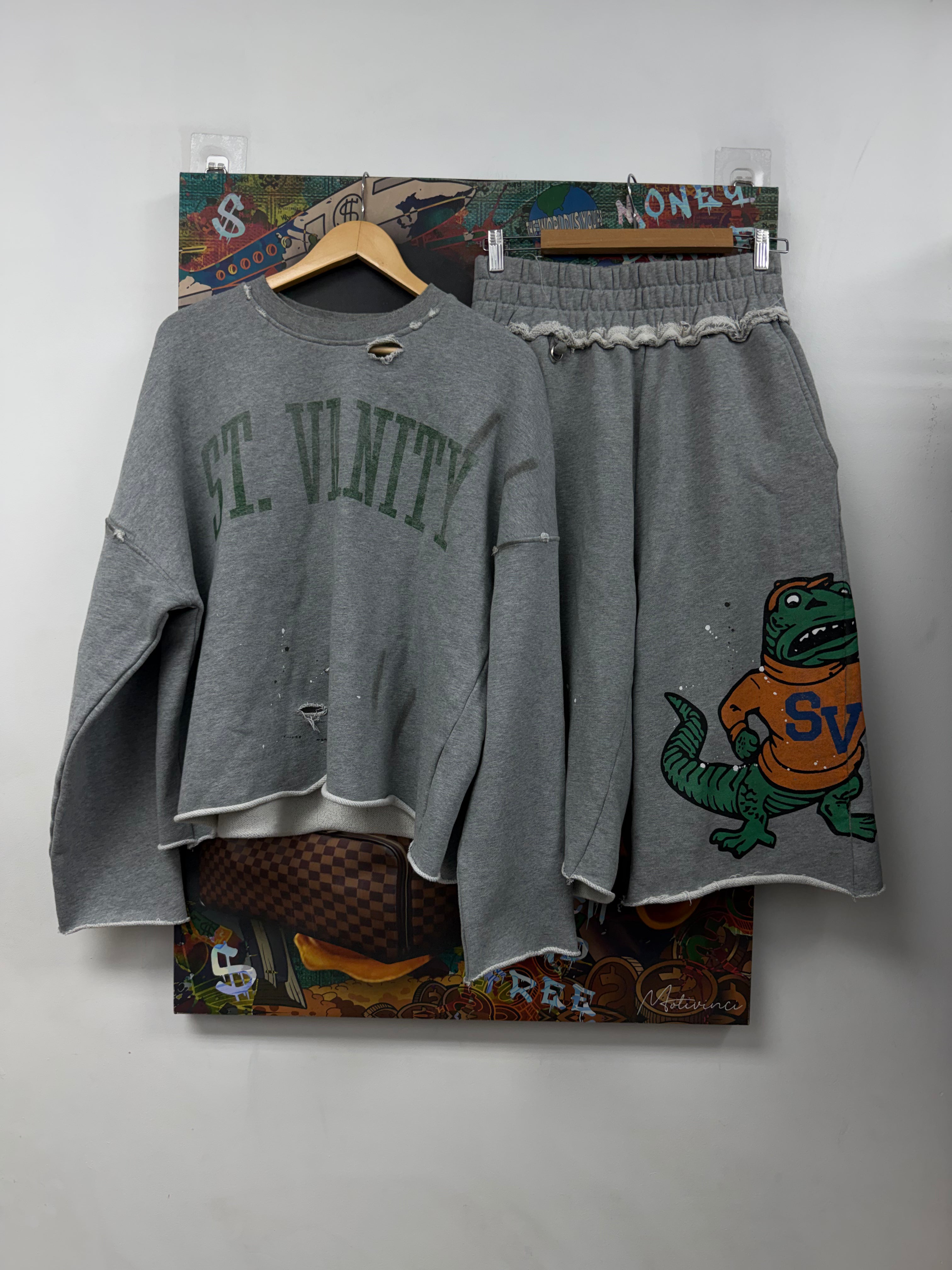Saint Vanity Grey Gators Crewneck Set