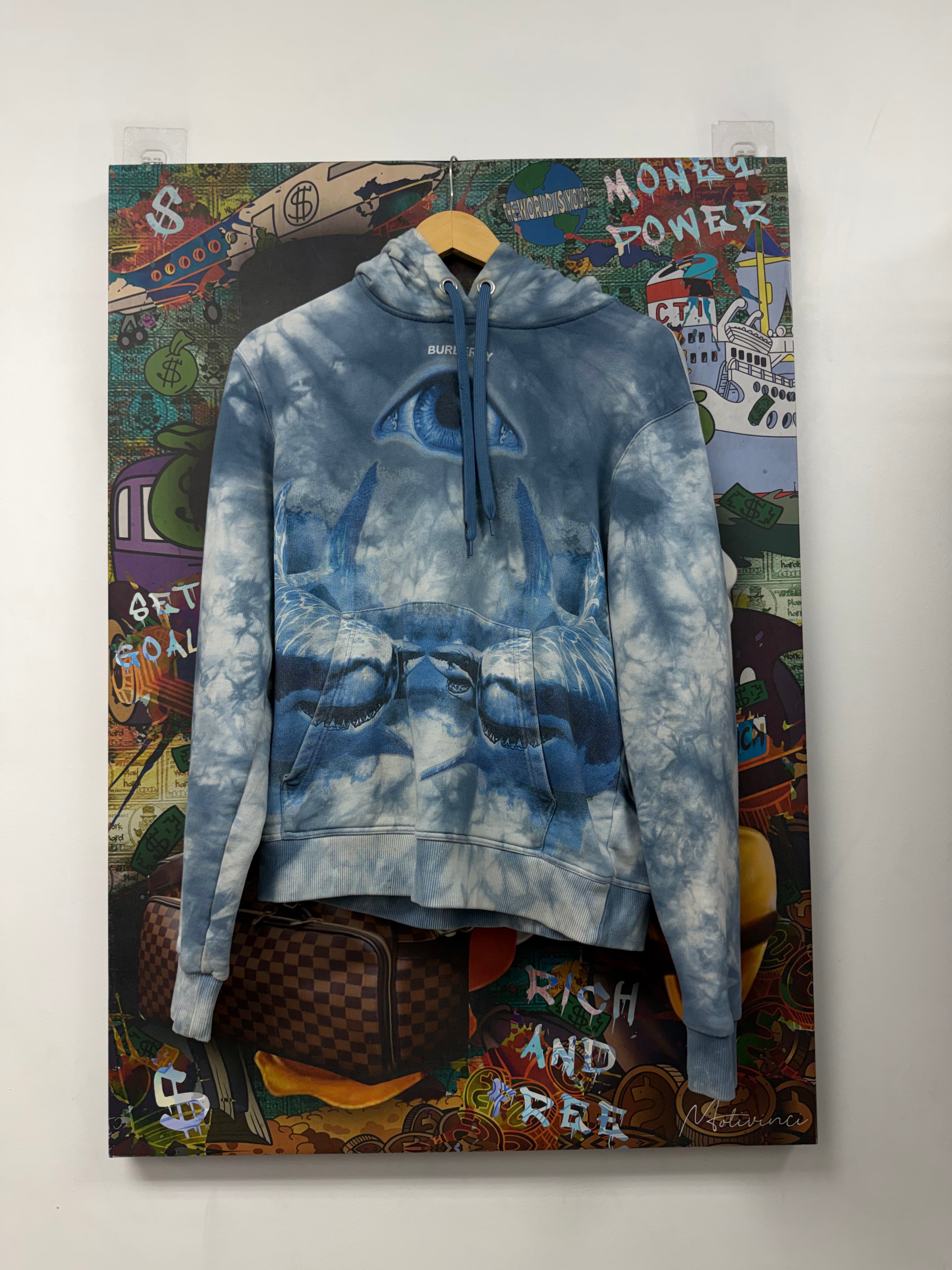 Burberry Shark Illumanati Blue Hoodie