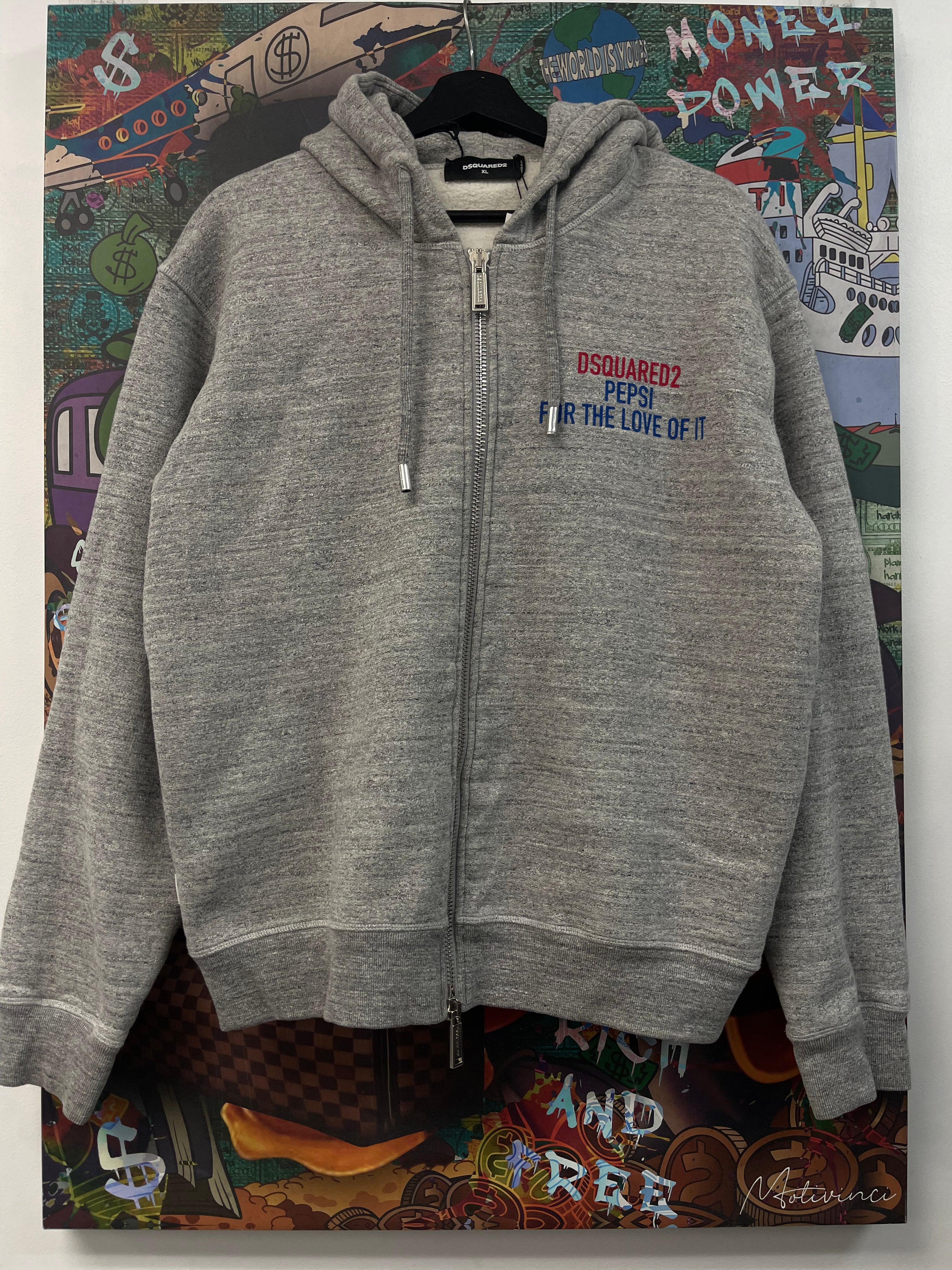 Dsquared2 Grey Pepsi Zip Up Hoodie