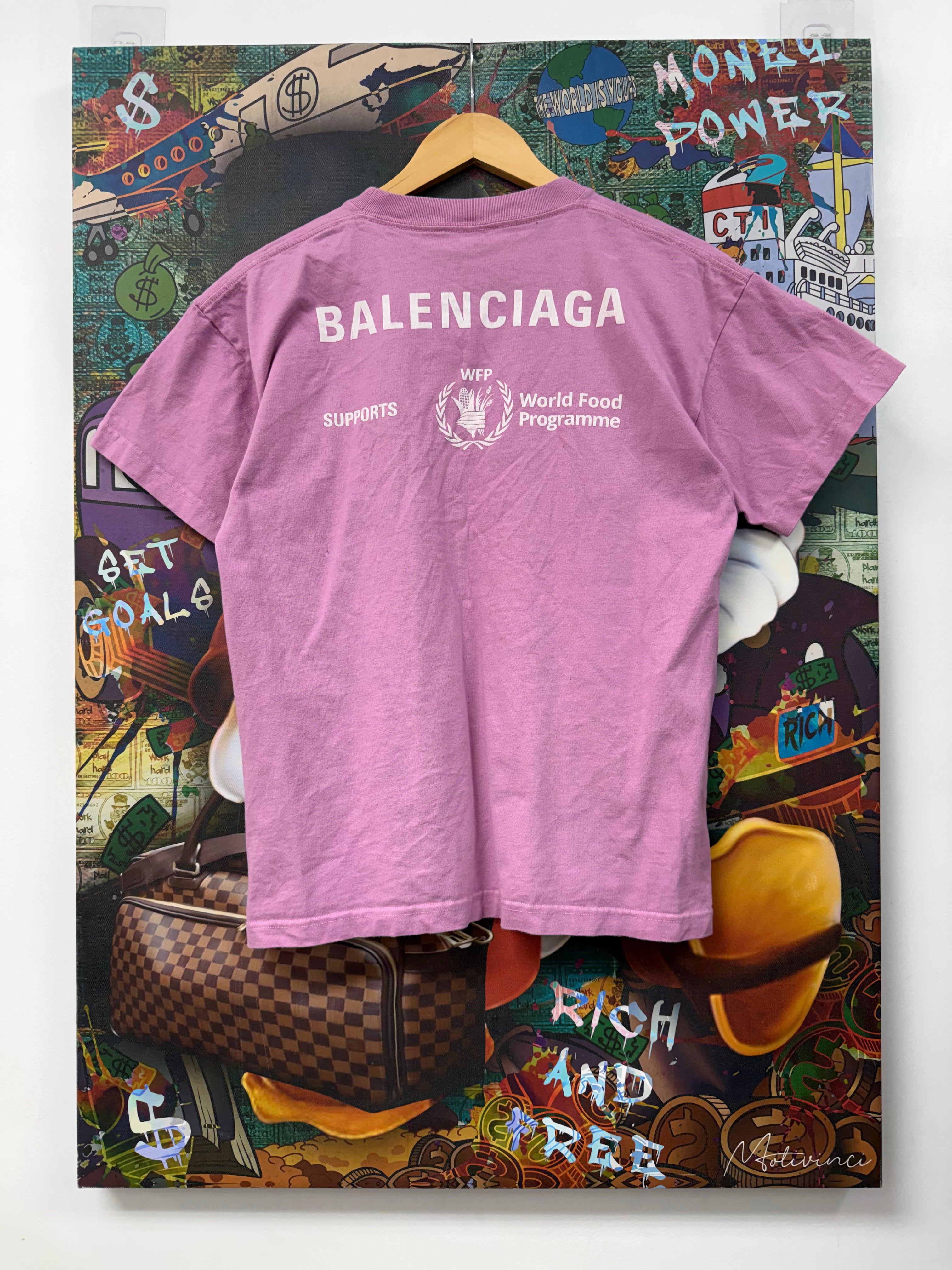 Balenciaga Pink World Food Program Tee