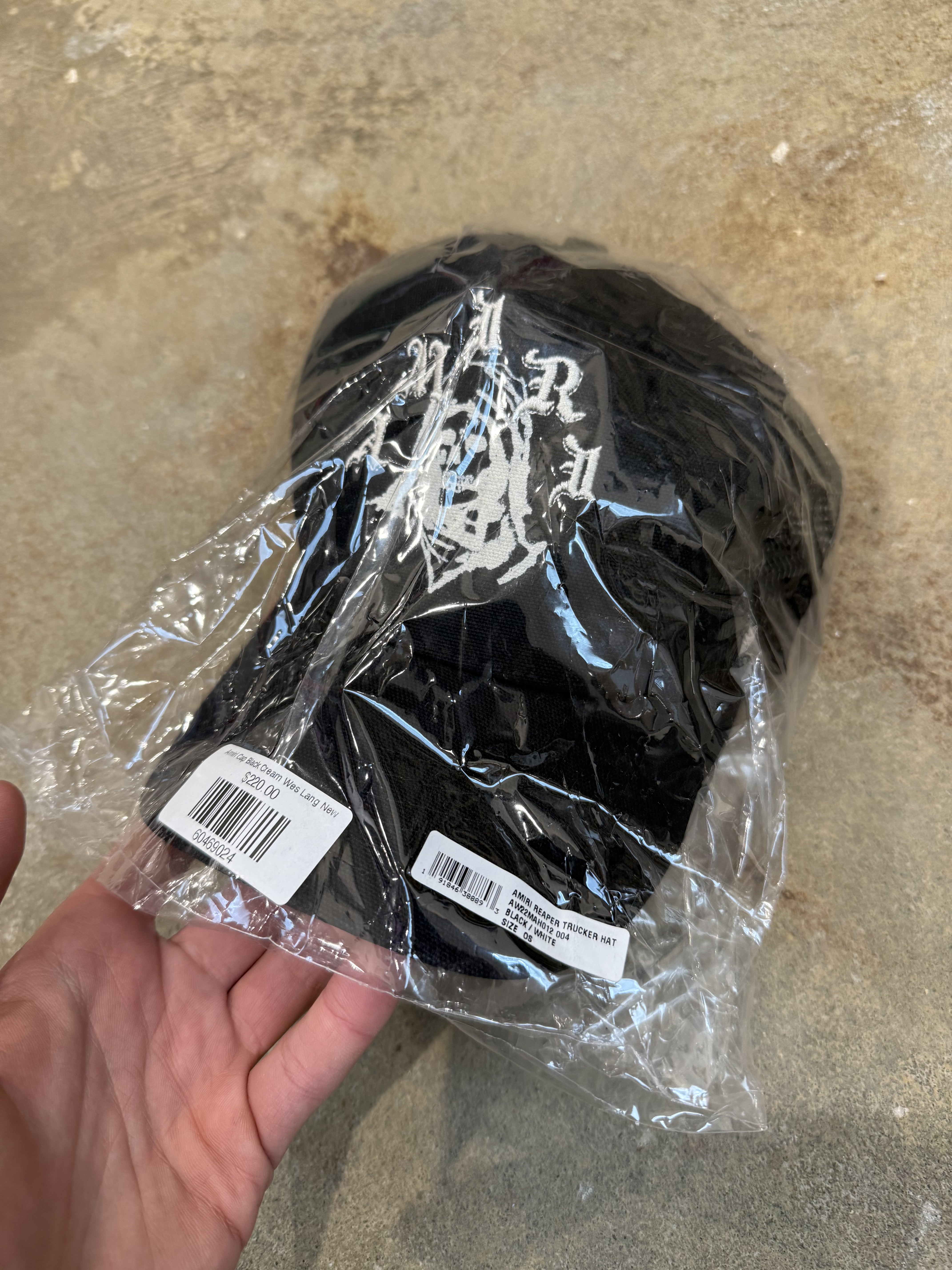 Amiri Cap Black Cream Wes Lang New