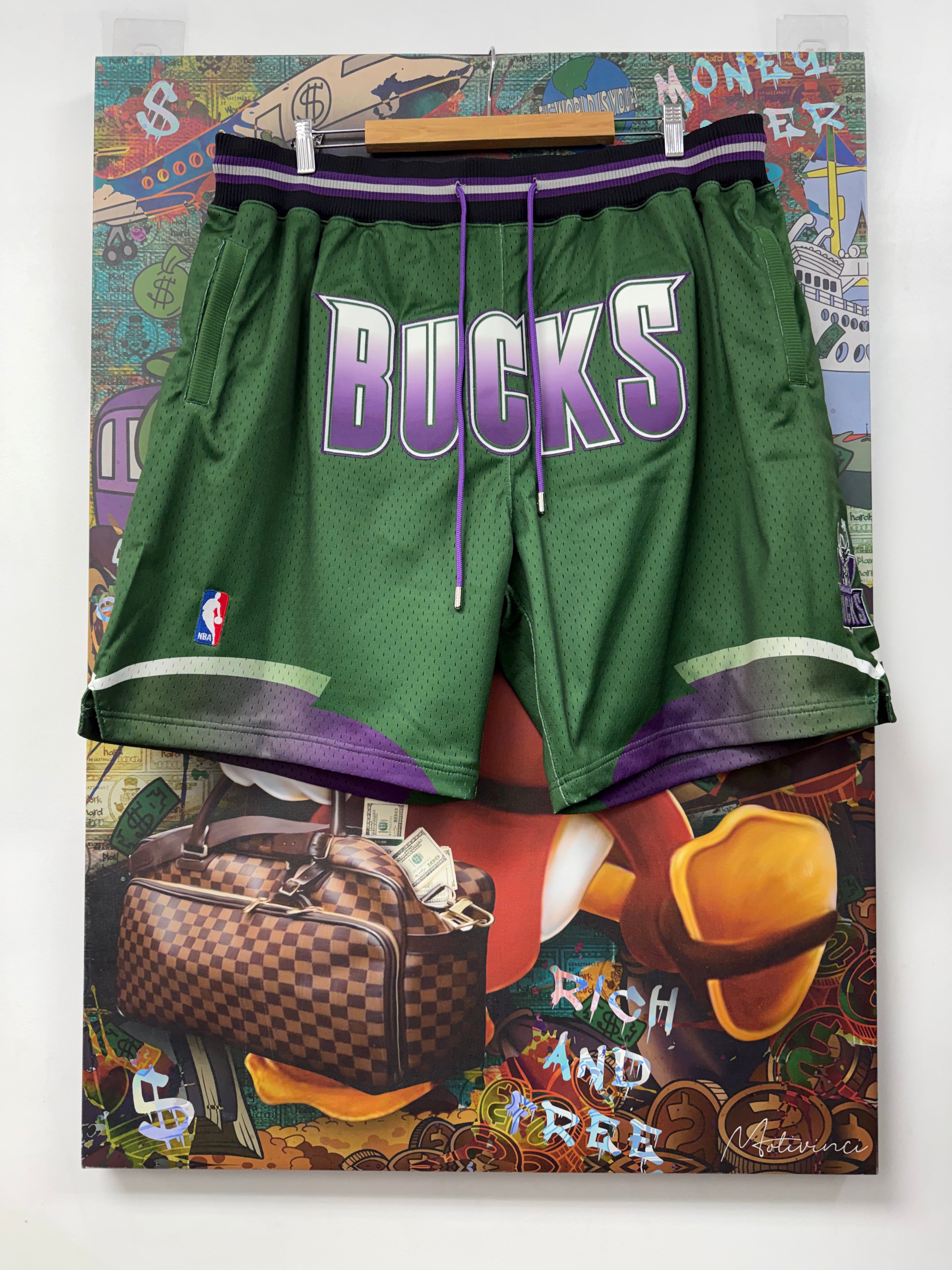 Just Don Mitchell n Ness Milwaukee Bucks Shorts