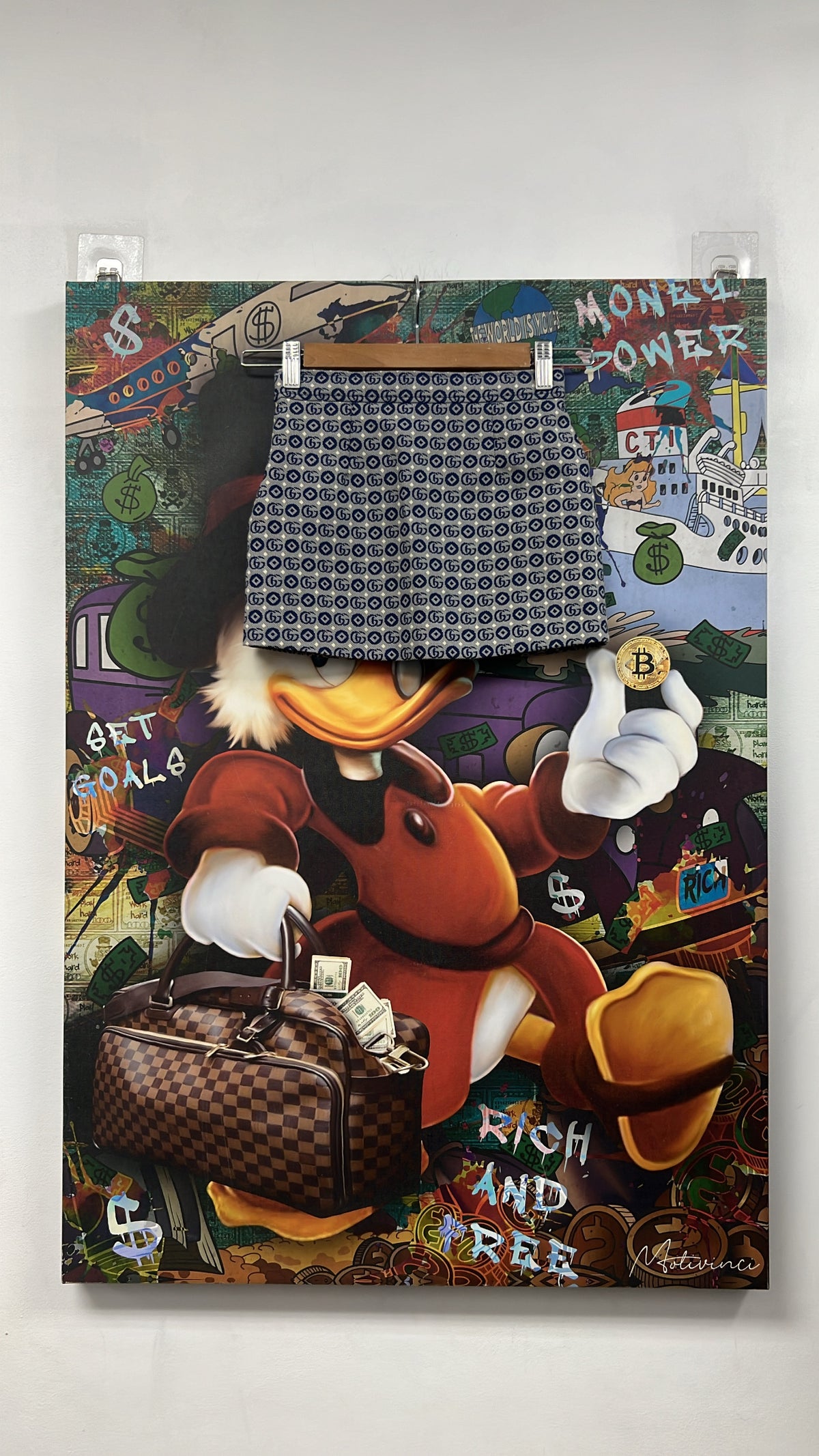 Gucci Navy Double GG Monogram Skirt