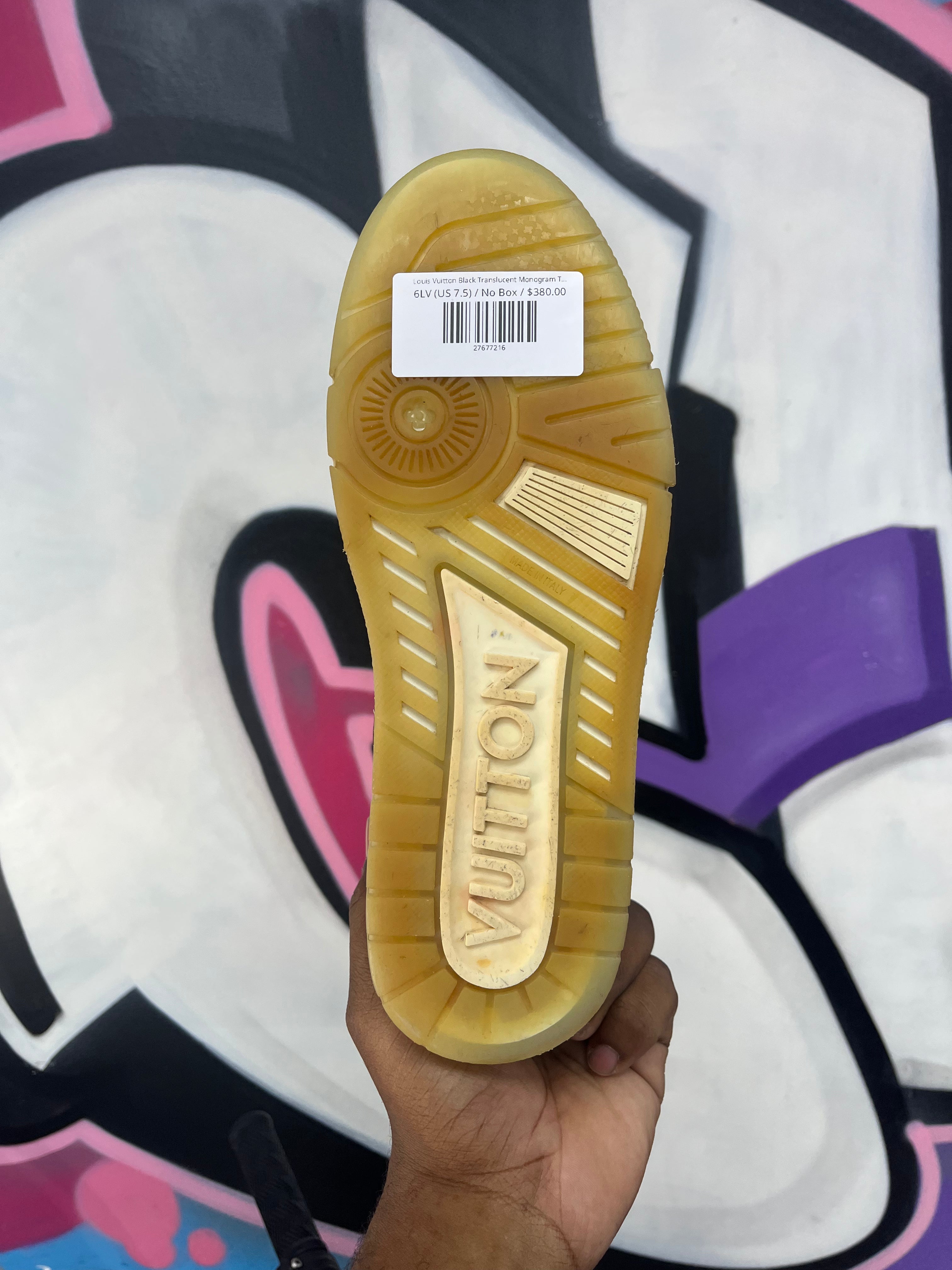 Louis Vuitton Black Translucent Monogram Trainer Sneakers