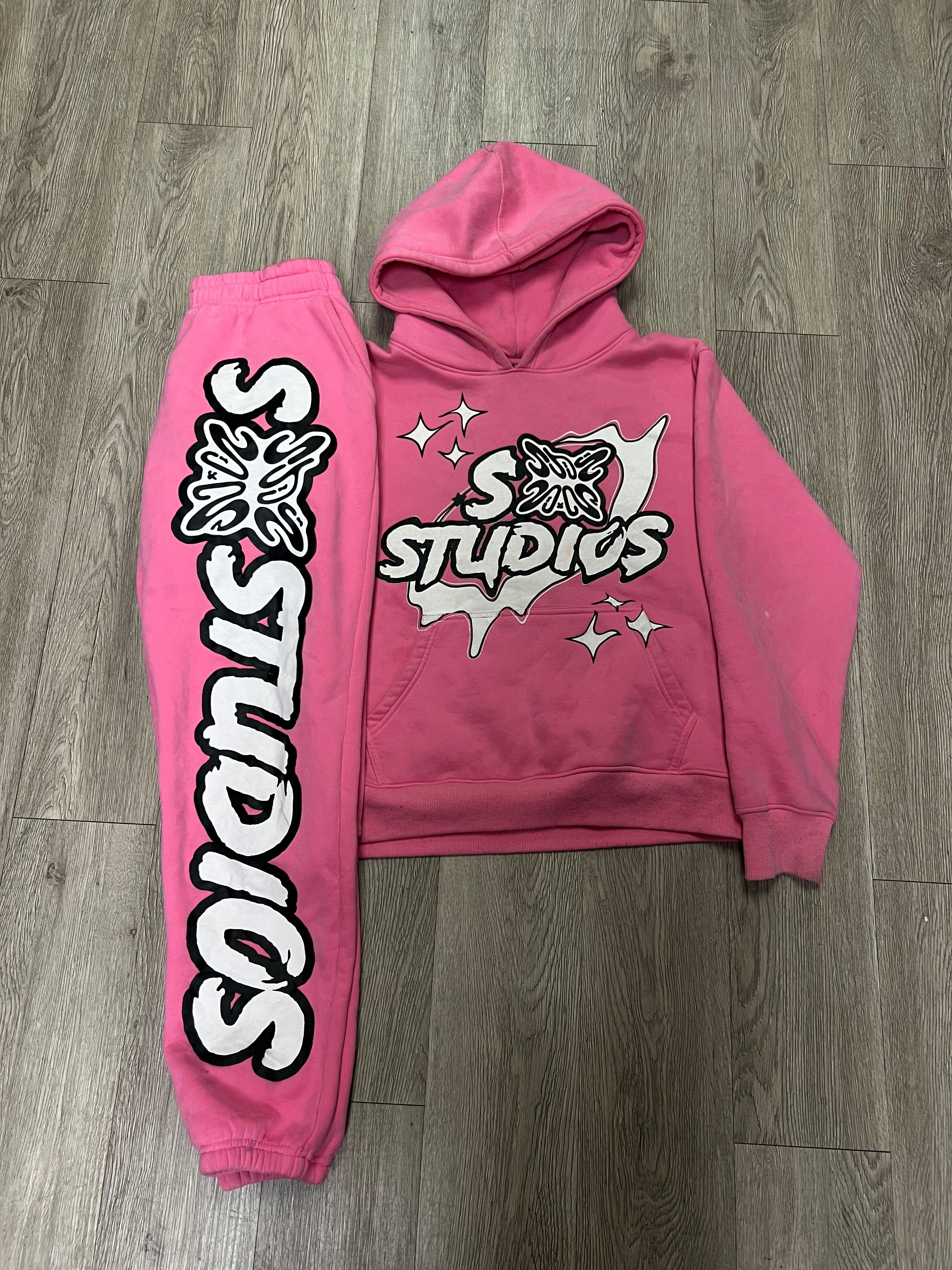 SB Studios Pink Logo Sweatsuit
