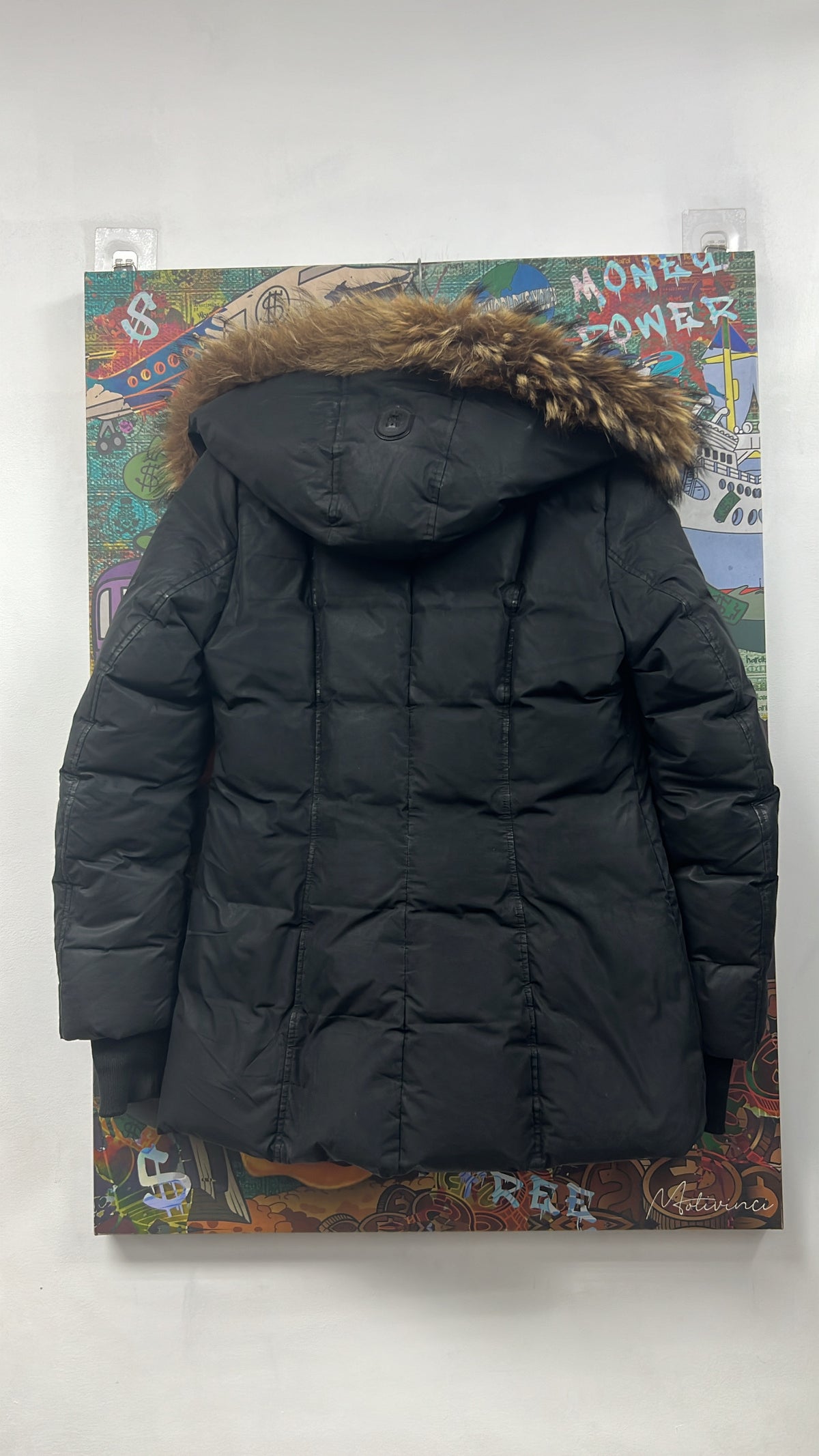 Mackage Black Fur Puffer Jacket