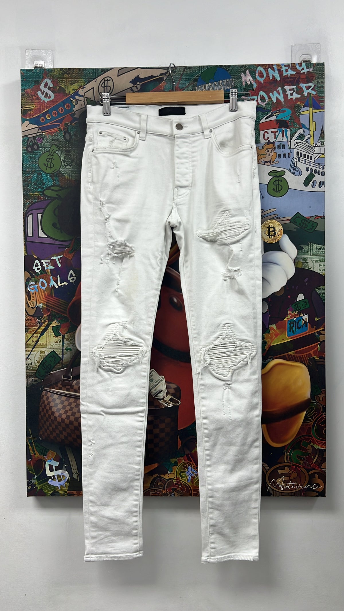 Amiri MX1 White White Jeans