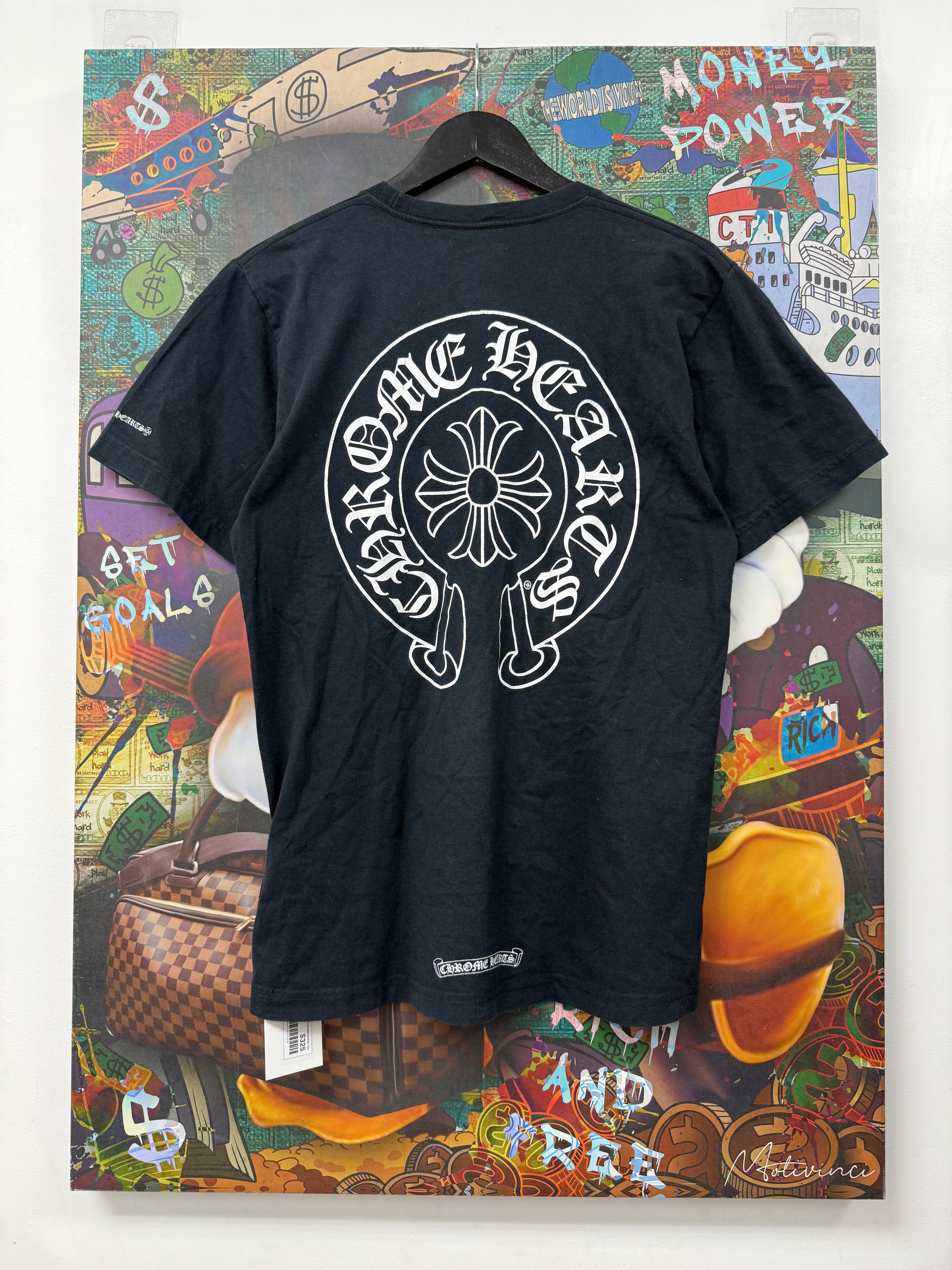 Chrome  Hearts Black Horseshoe Plain Tee