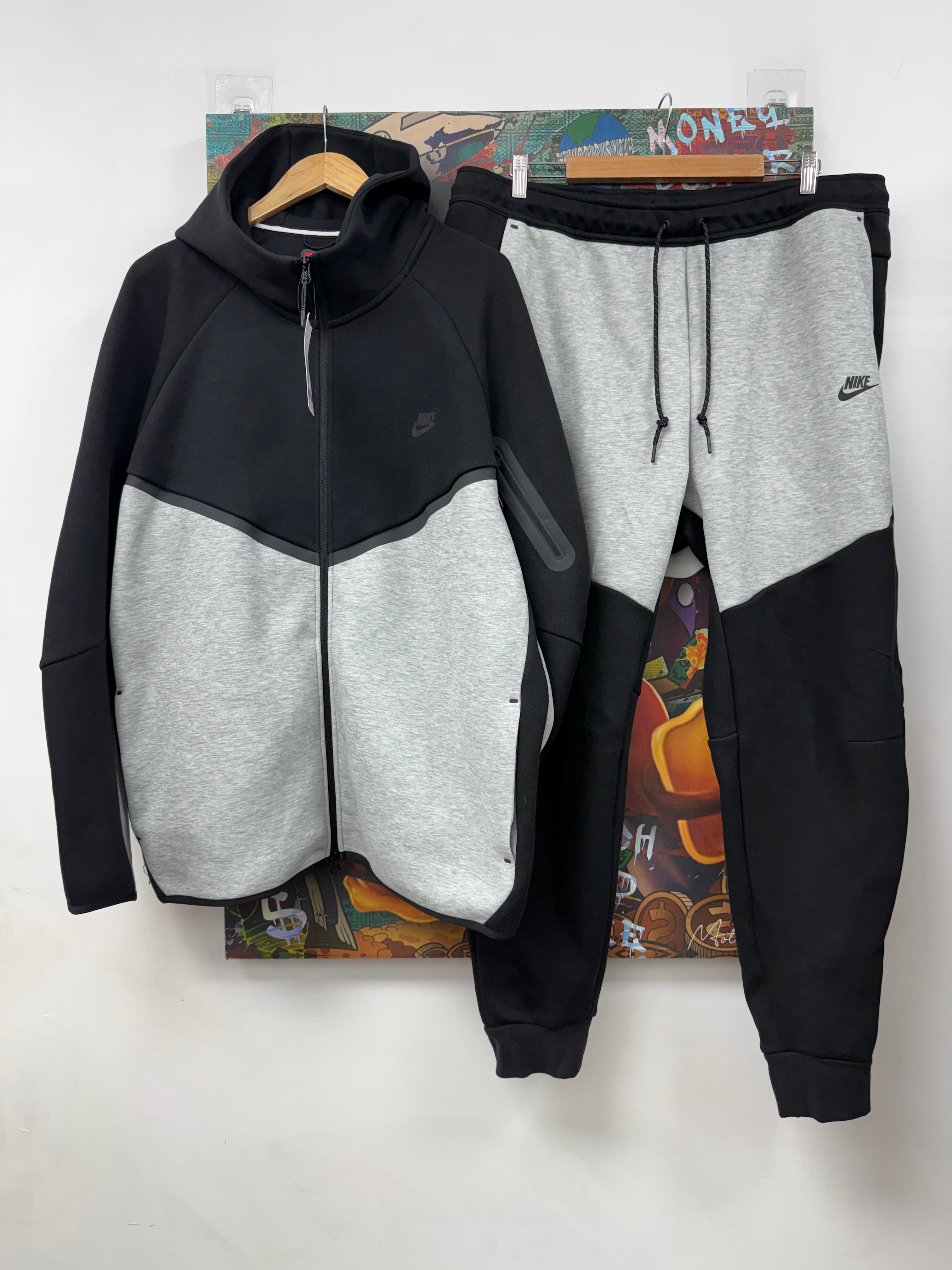 Nike Grey Black Tech Sweatsuit