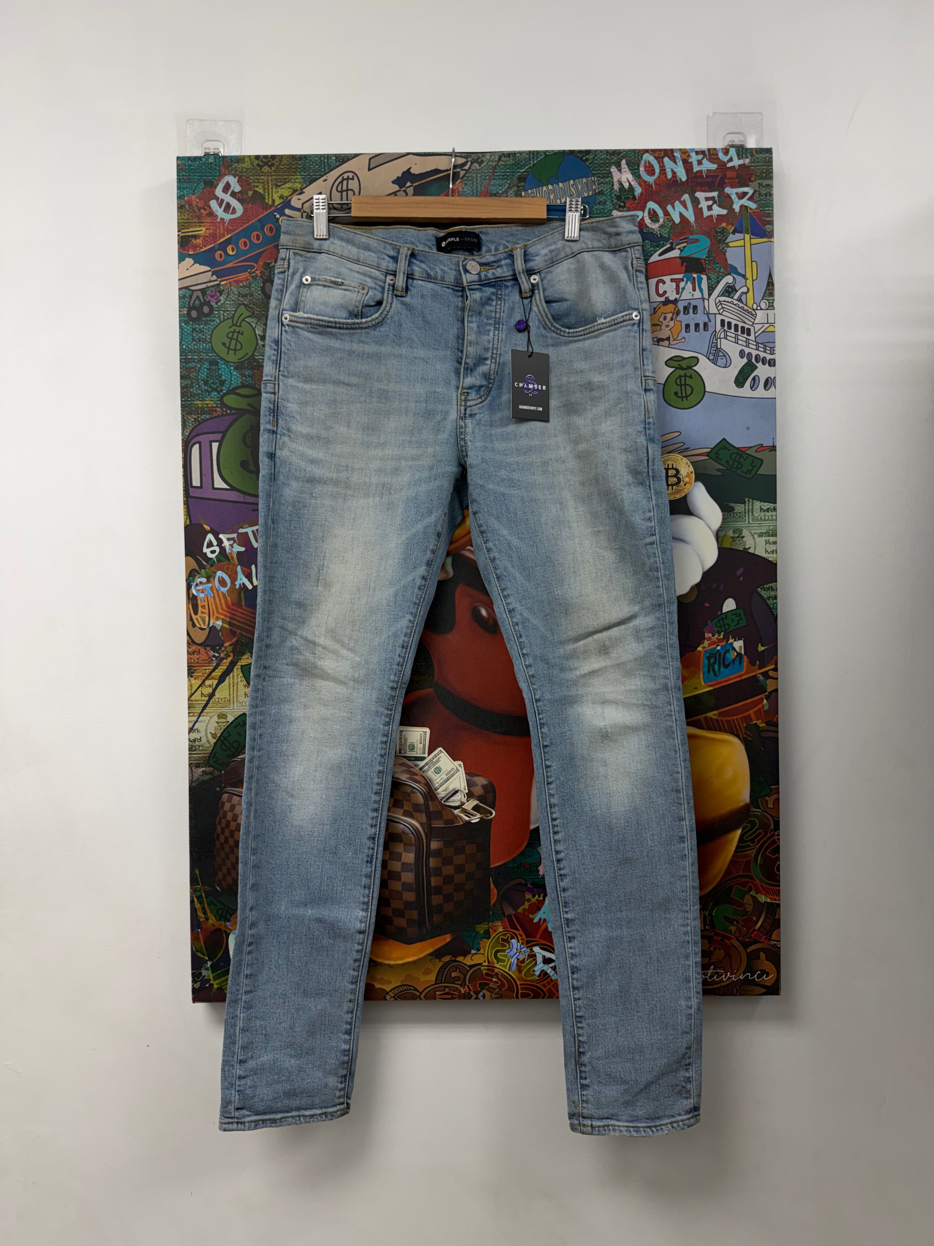 Purple Brand Light Wash P001 Jeans