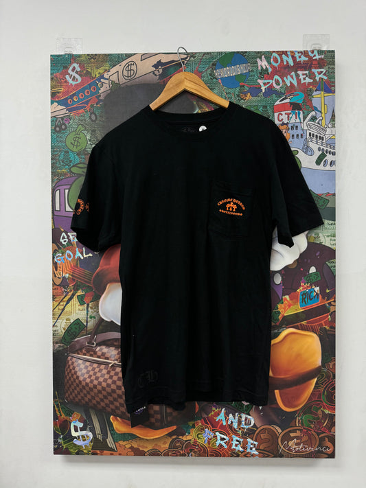 Chrome Hearts Tee Black Orange 3 Cross New Medium N/A