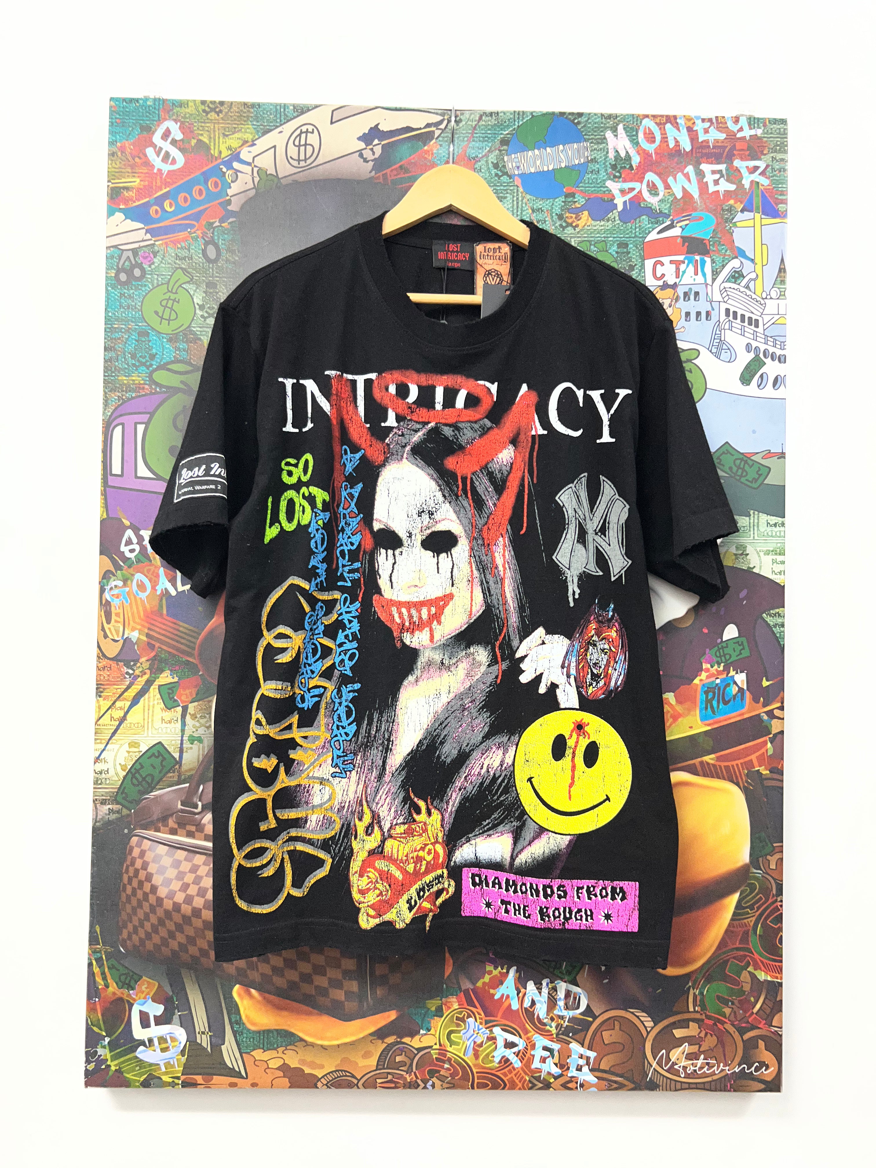 Lost Intricacy Mona Lisa Black T-Shirt