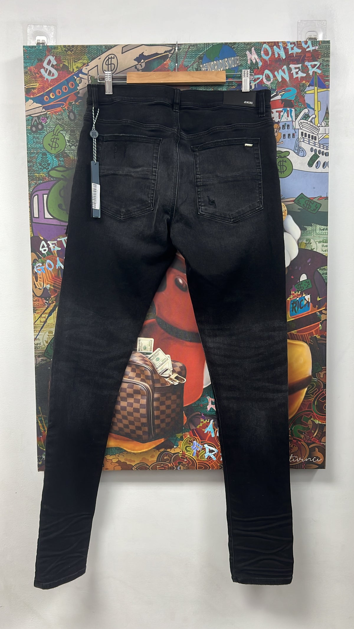 Amiri Mx1 Black Cream Jeans