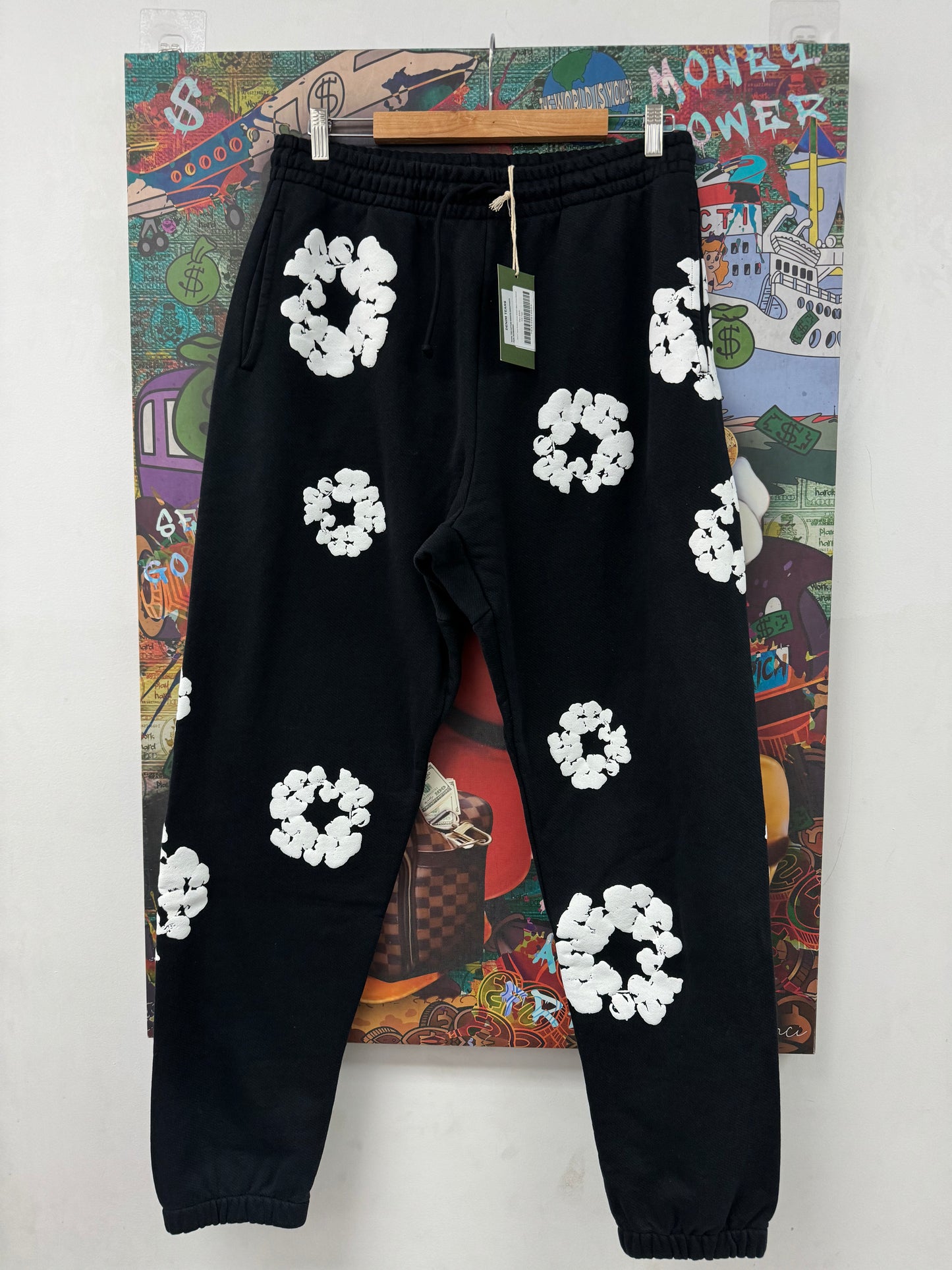 Denim Tears Sweats Cotton Wreath Black White New Medium With Tags