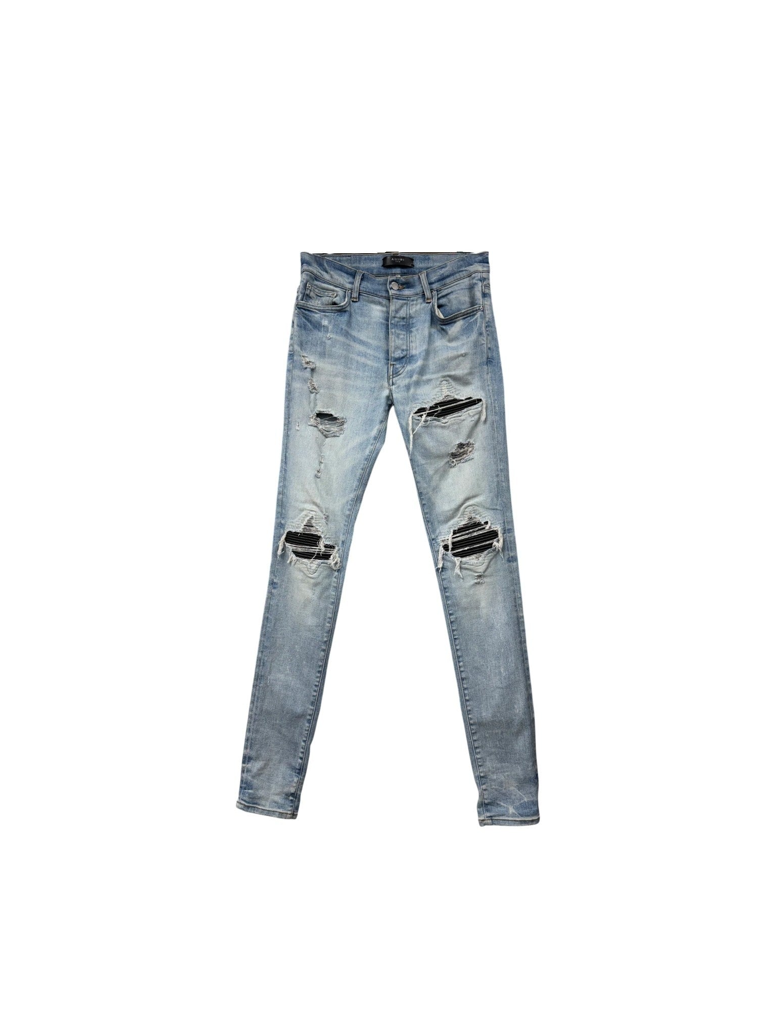 Amiri "MX1" Patch Light Wash & Black Jeans