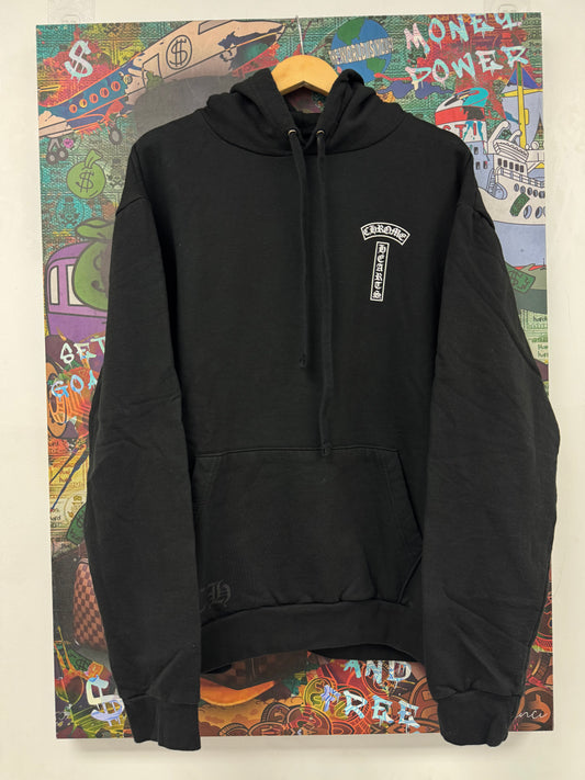 Chrome Hearts T Bar Shoulder Logo Hoodie  New Large