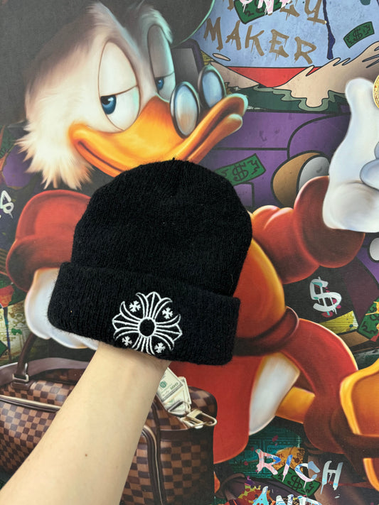 Chrome Hearts Wool Beanie Black (Shrunk) Used OS N/A