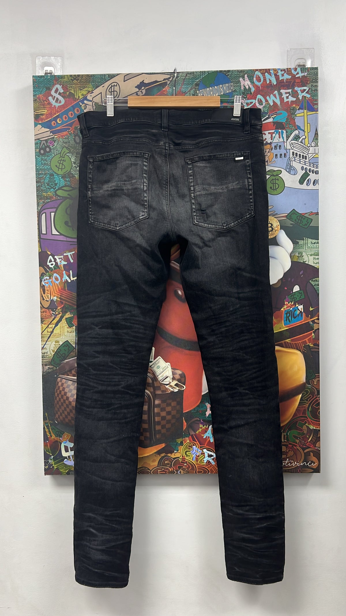 Amiri Mx1 Black Yellow Bandana Jeans
