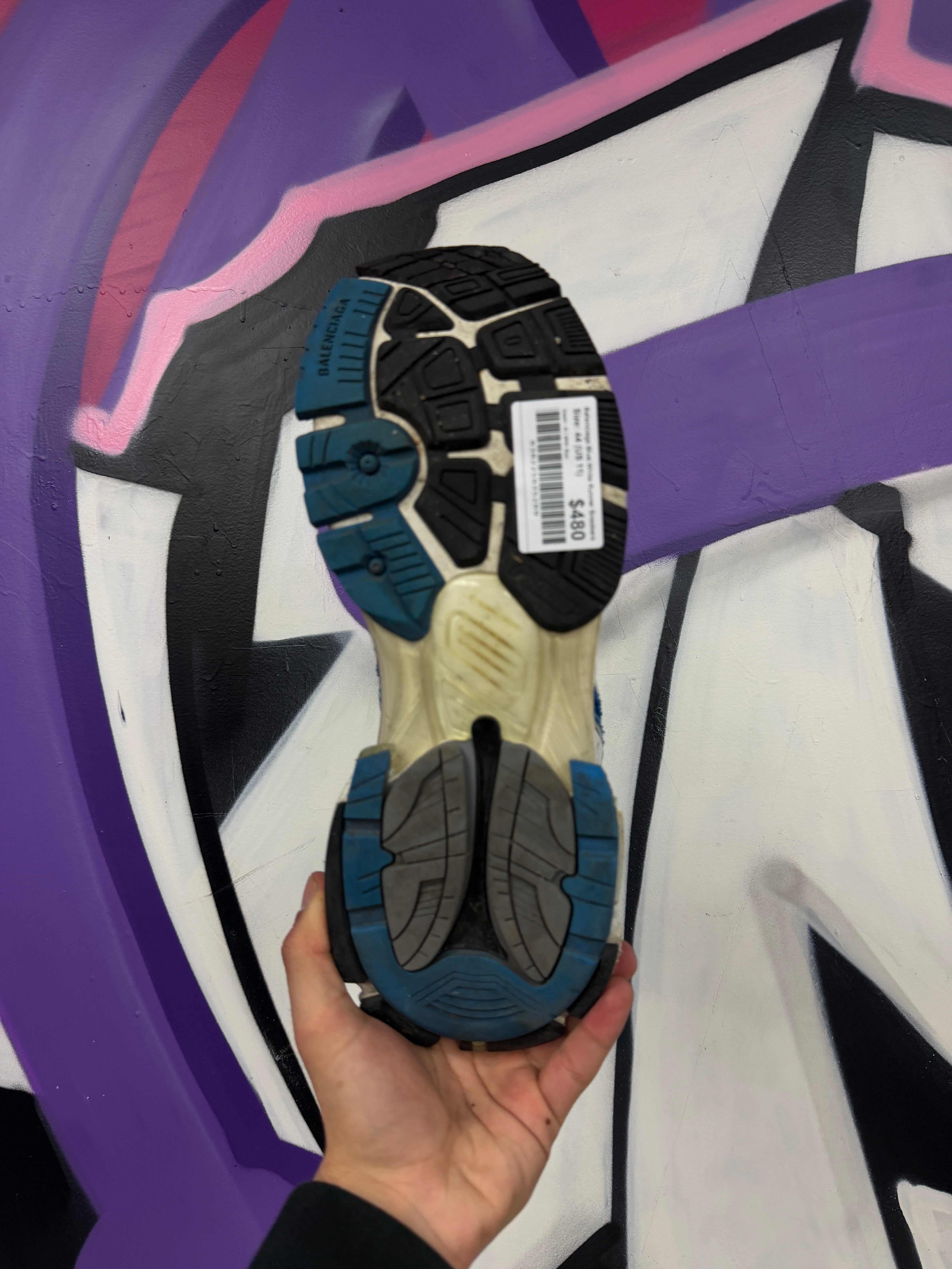 Balenciaga Blue White Runner Sneakers