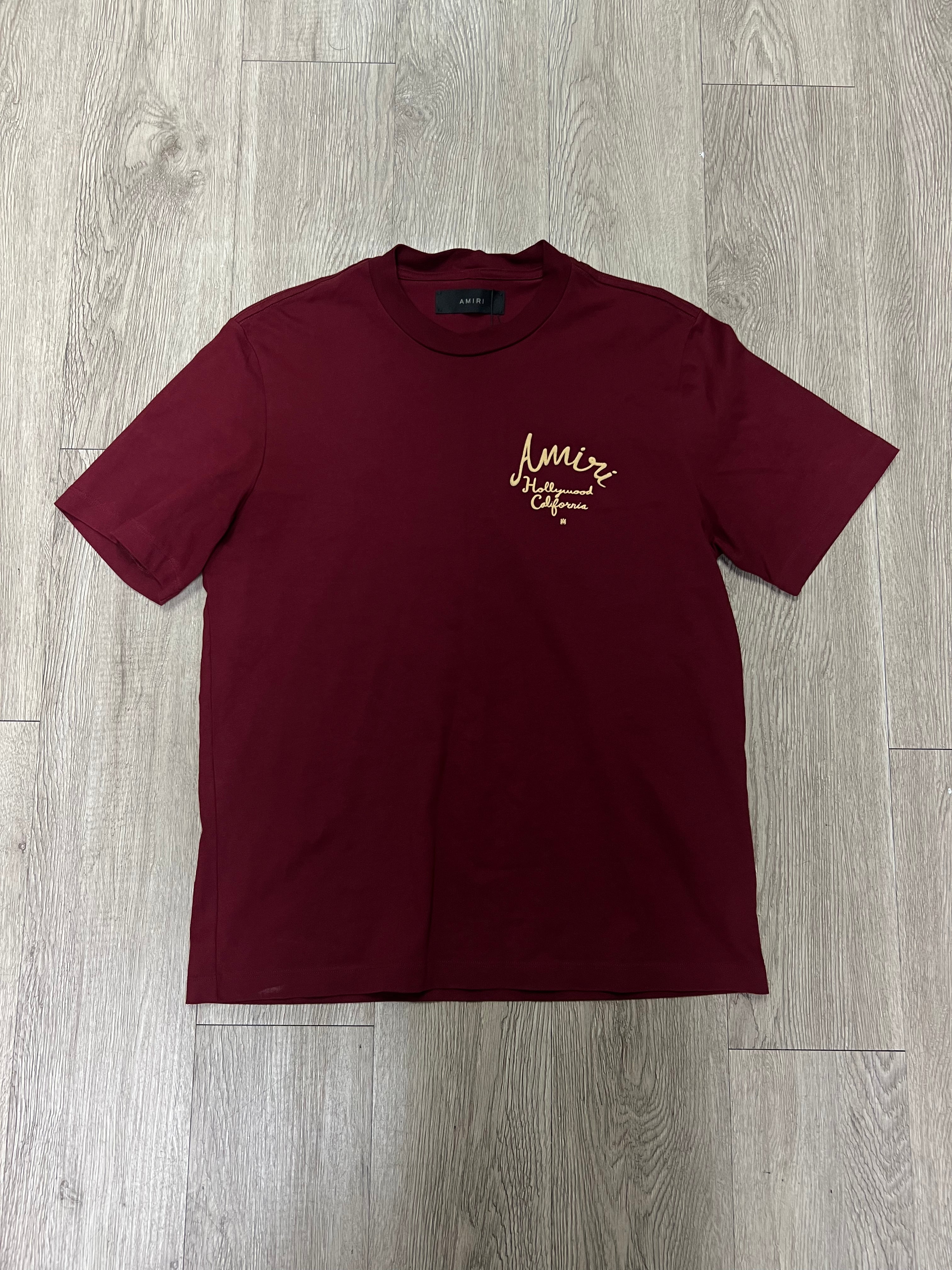 Amiri Burgundy Cream Hollywood Tee