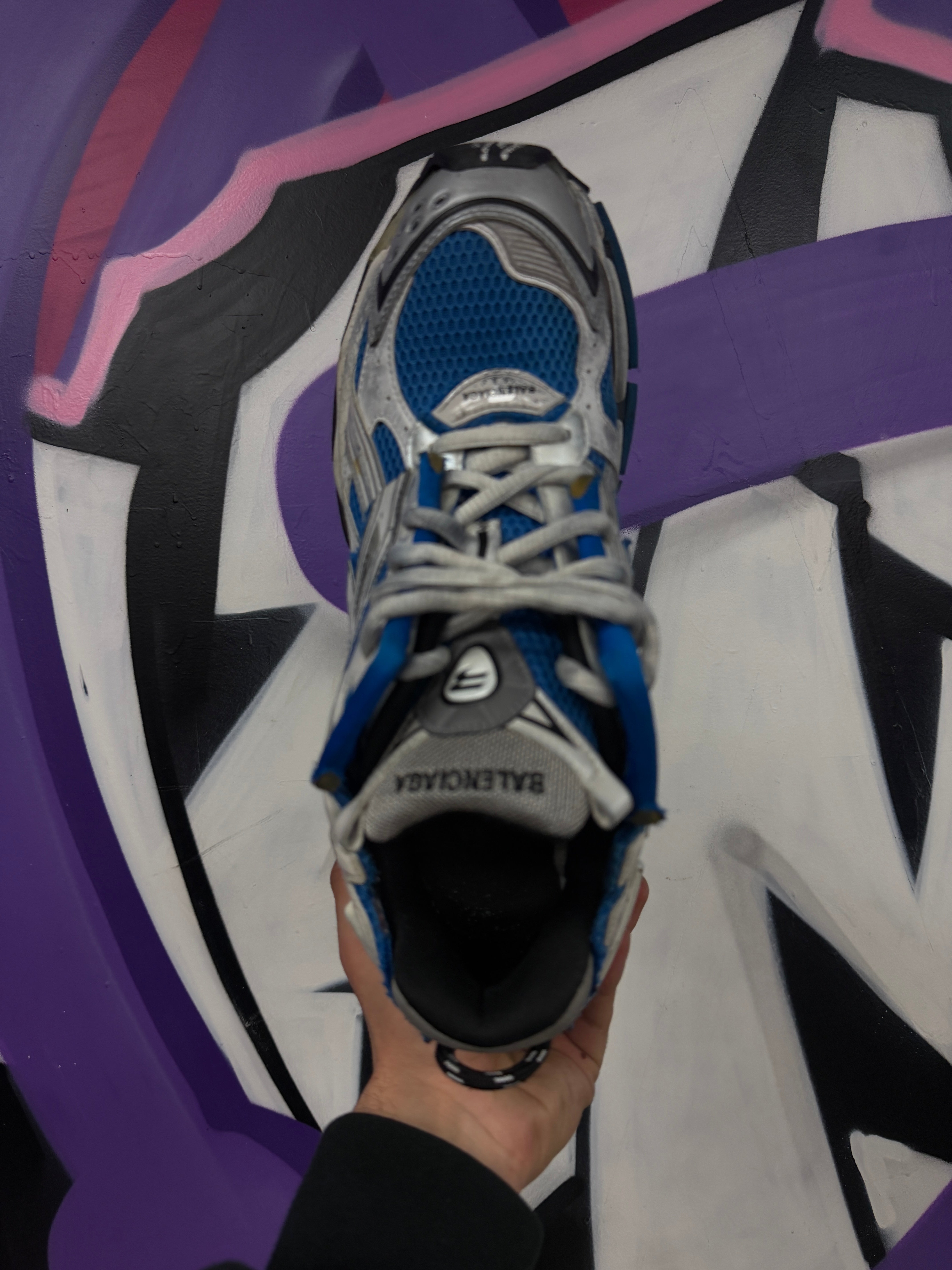 Balenciaga Blue White Runner Sneakers