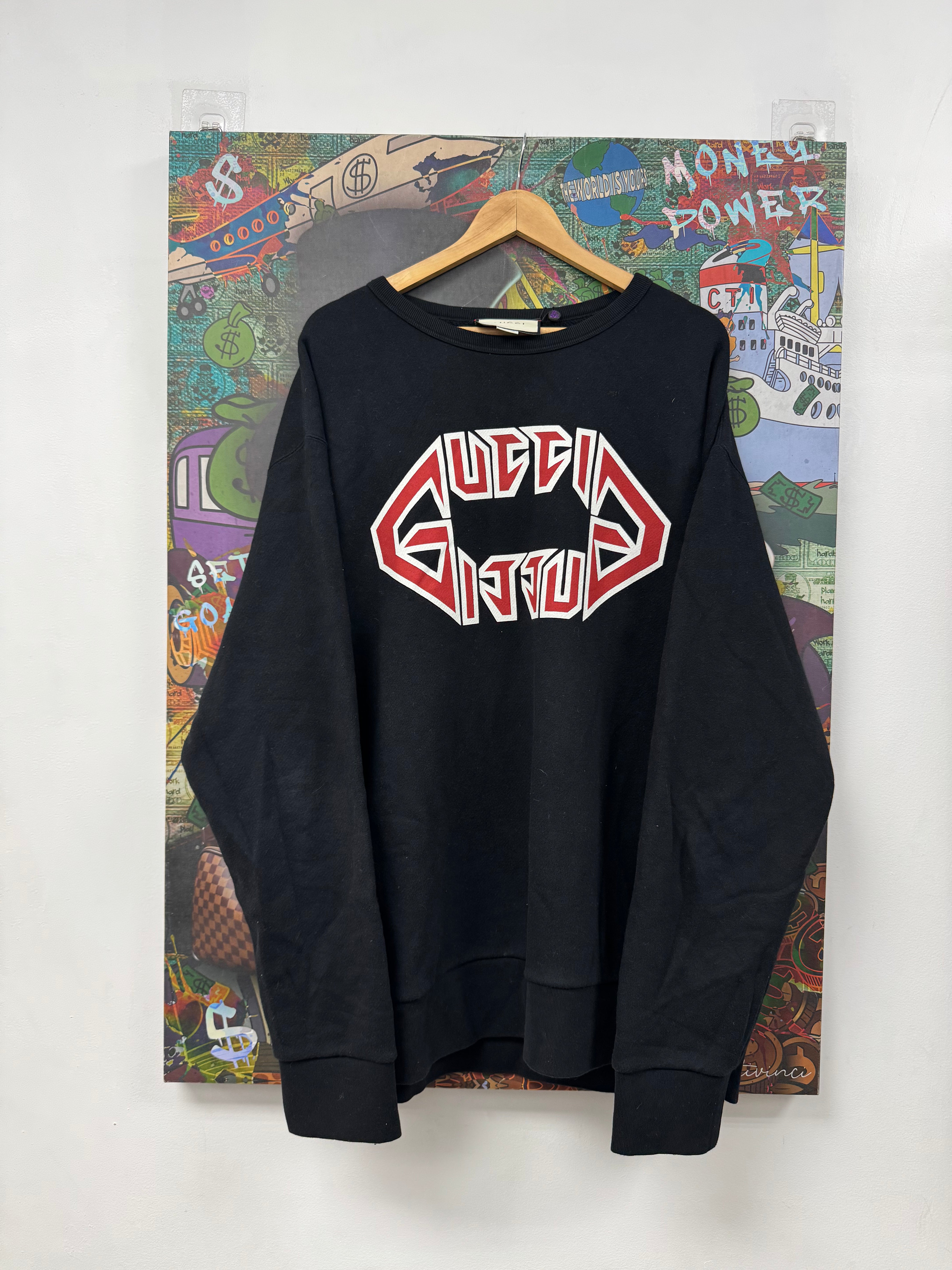 Gucci Black Red Chest Crewneck