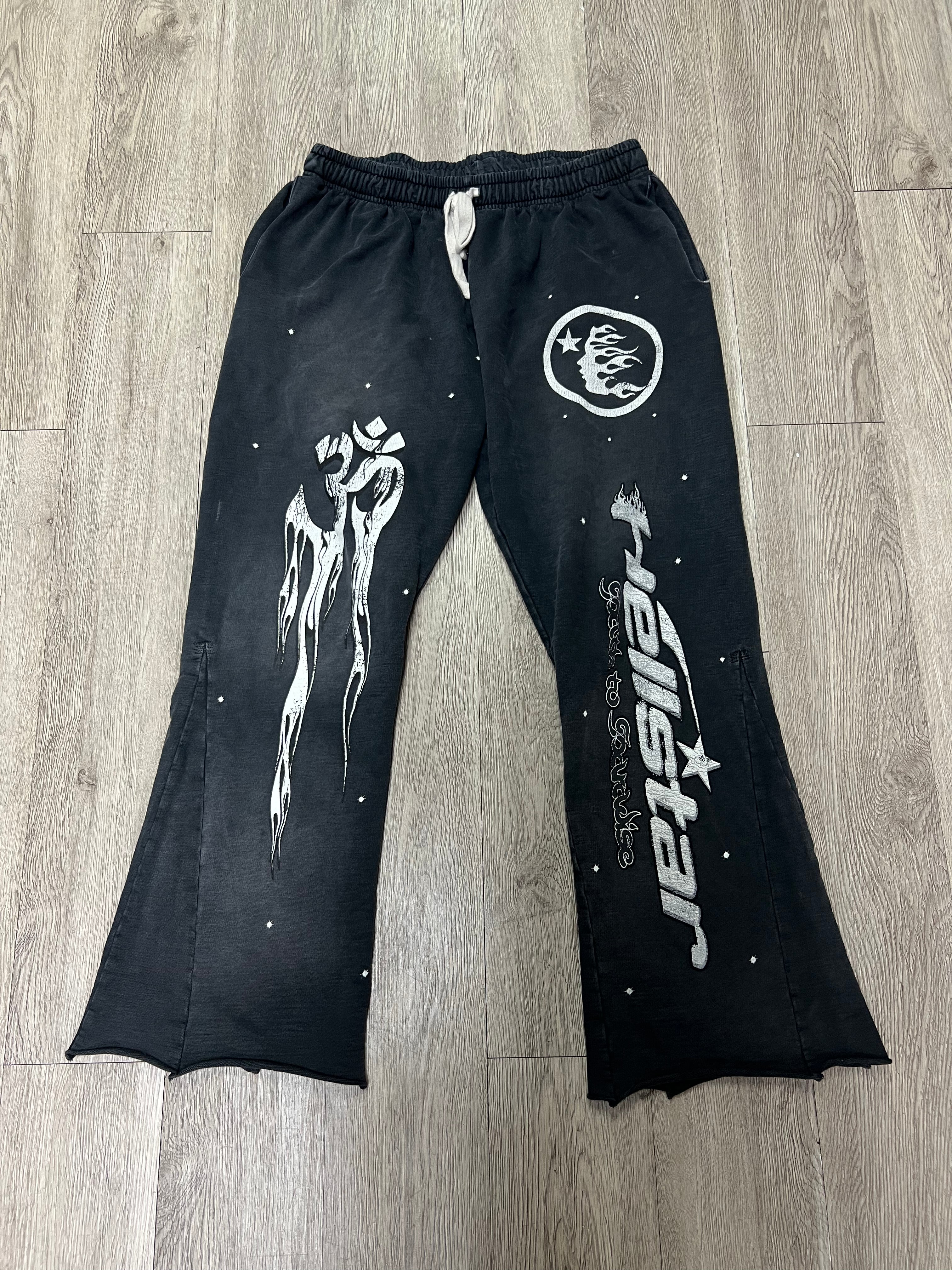 Hellstar Black Racer Flared Sweats
