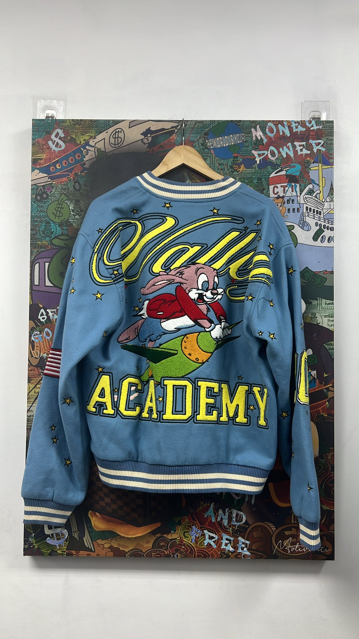 Vale Blue Skyhigh Varsity Jacket