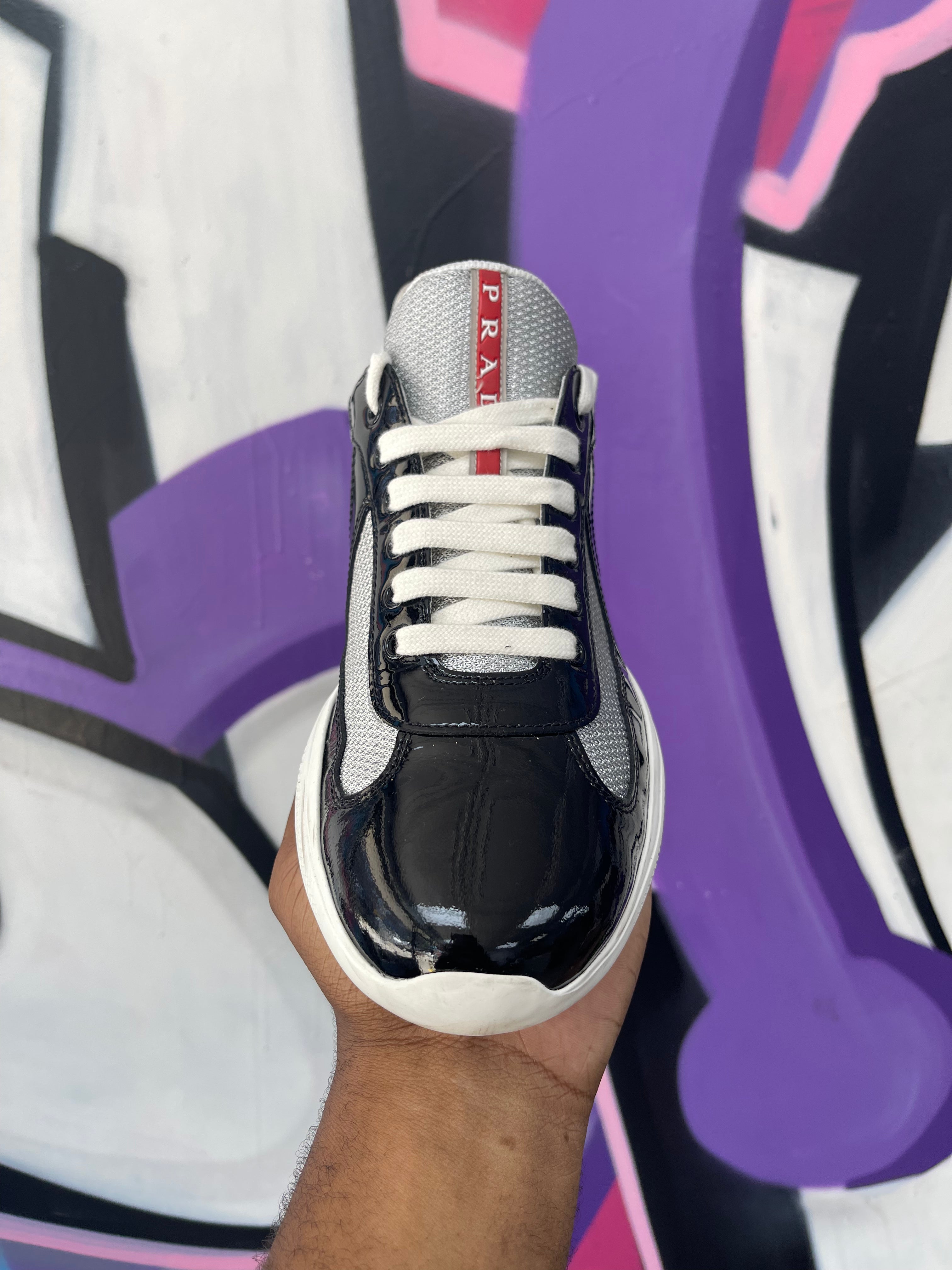 Prada Black White Cups Sneakers