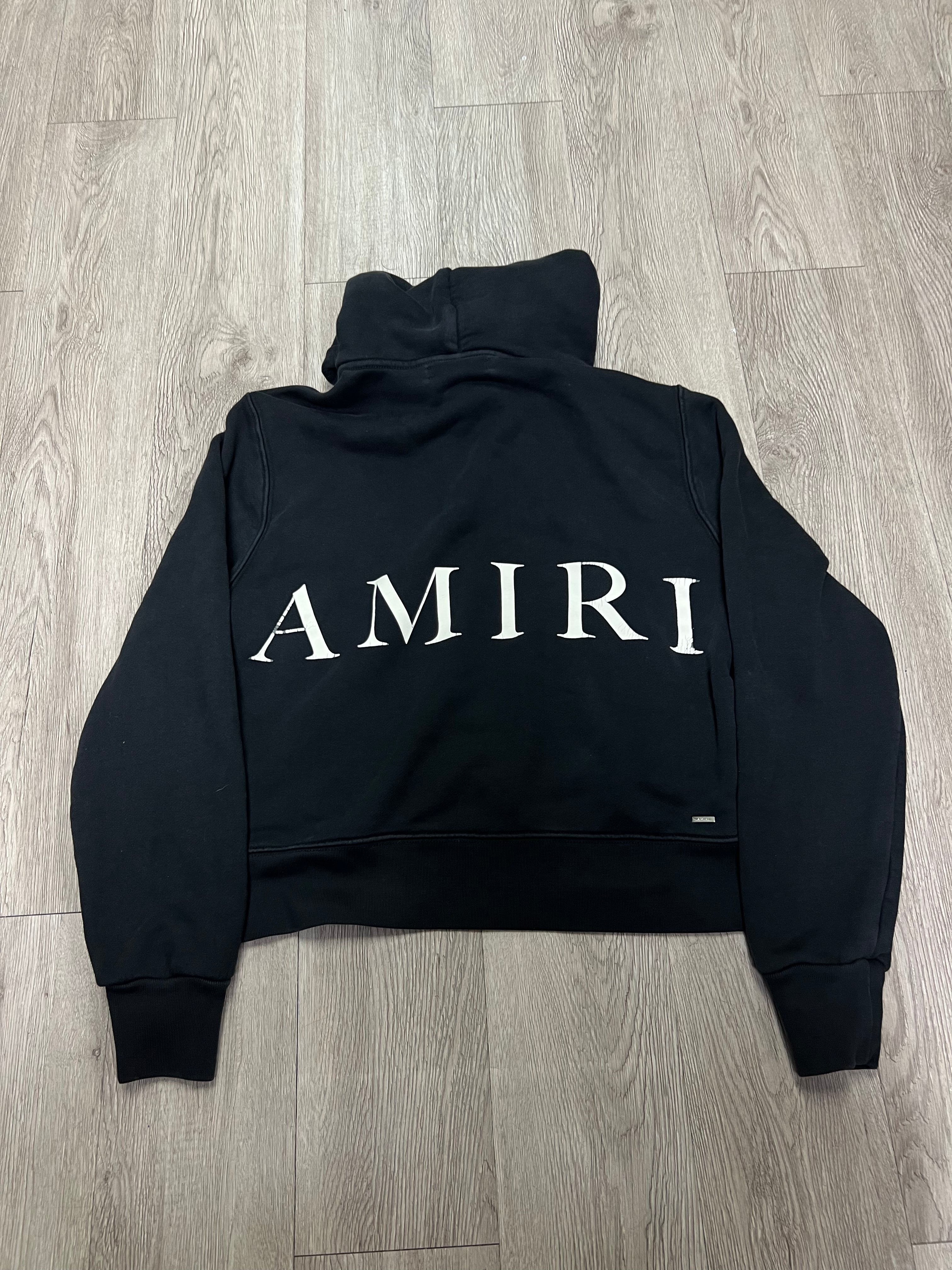Amiri Black Puff Logo Hoodie