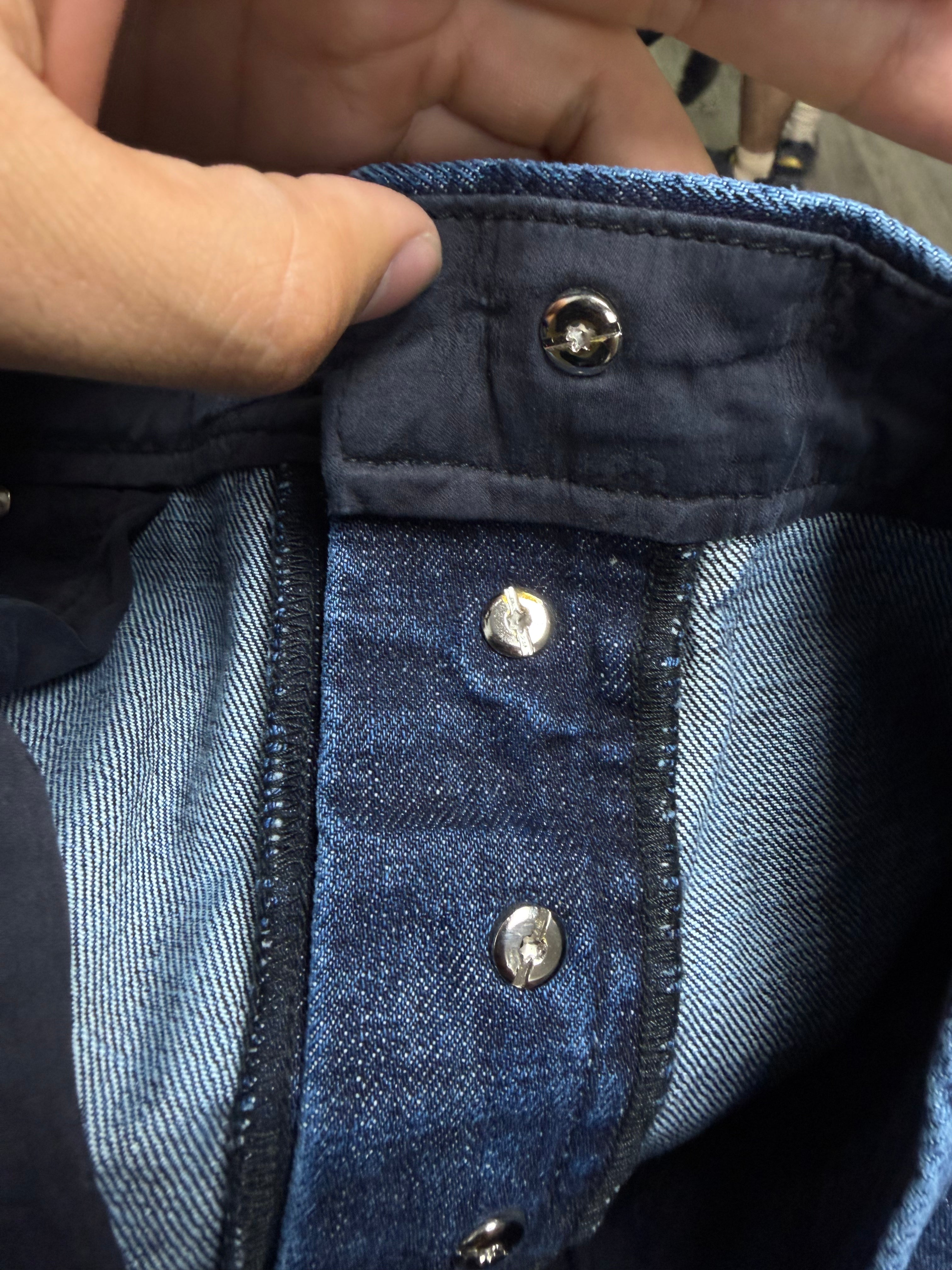 Chrome  Hearts Dark Wash KS Cut Jeans
