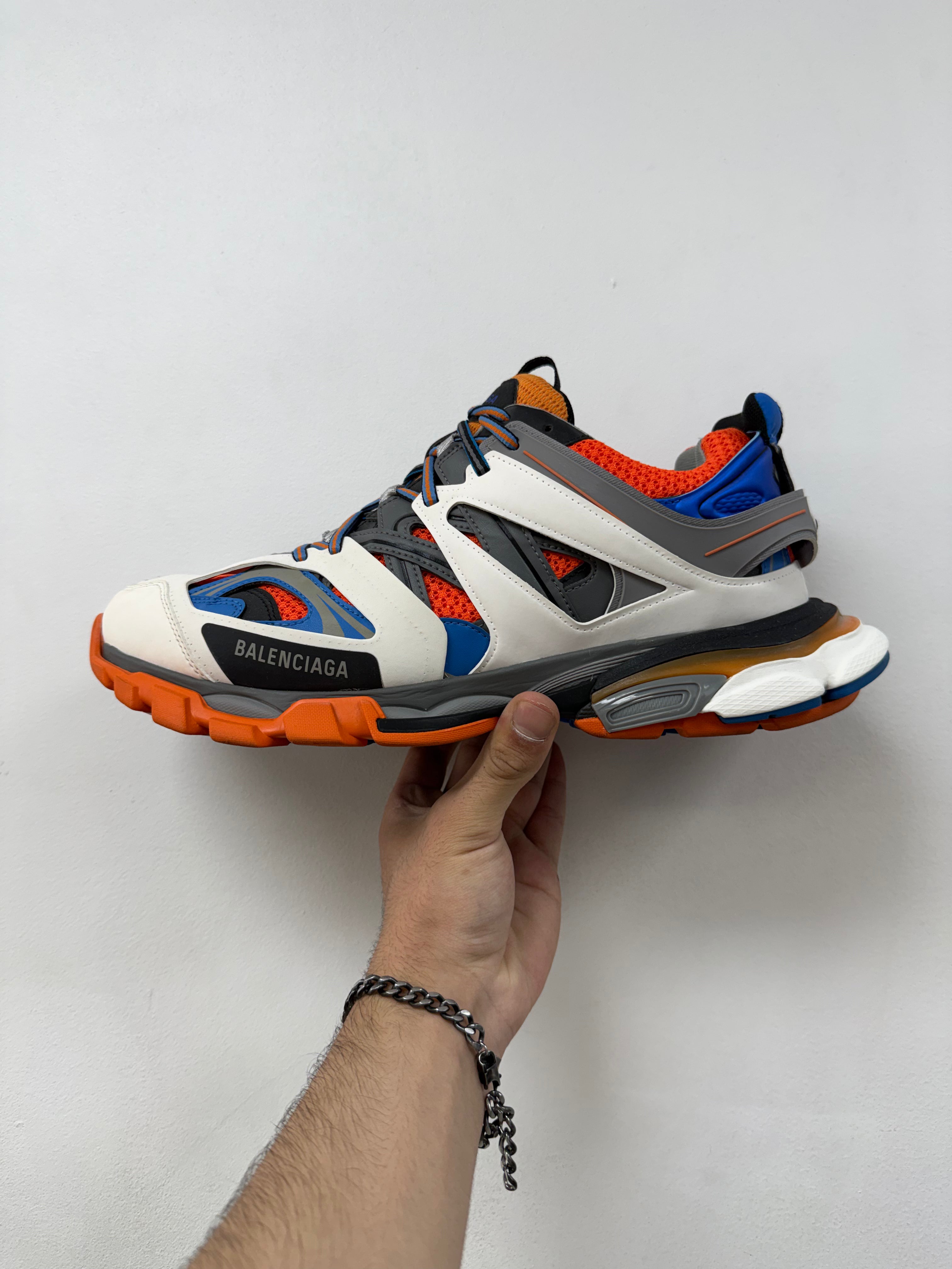 Balenciaga Blue Orange Track Sneakers
