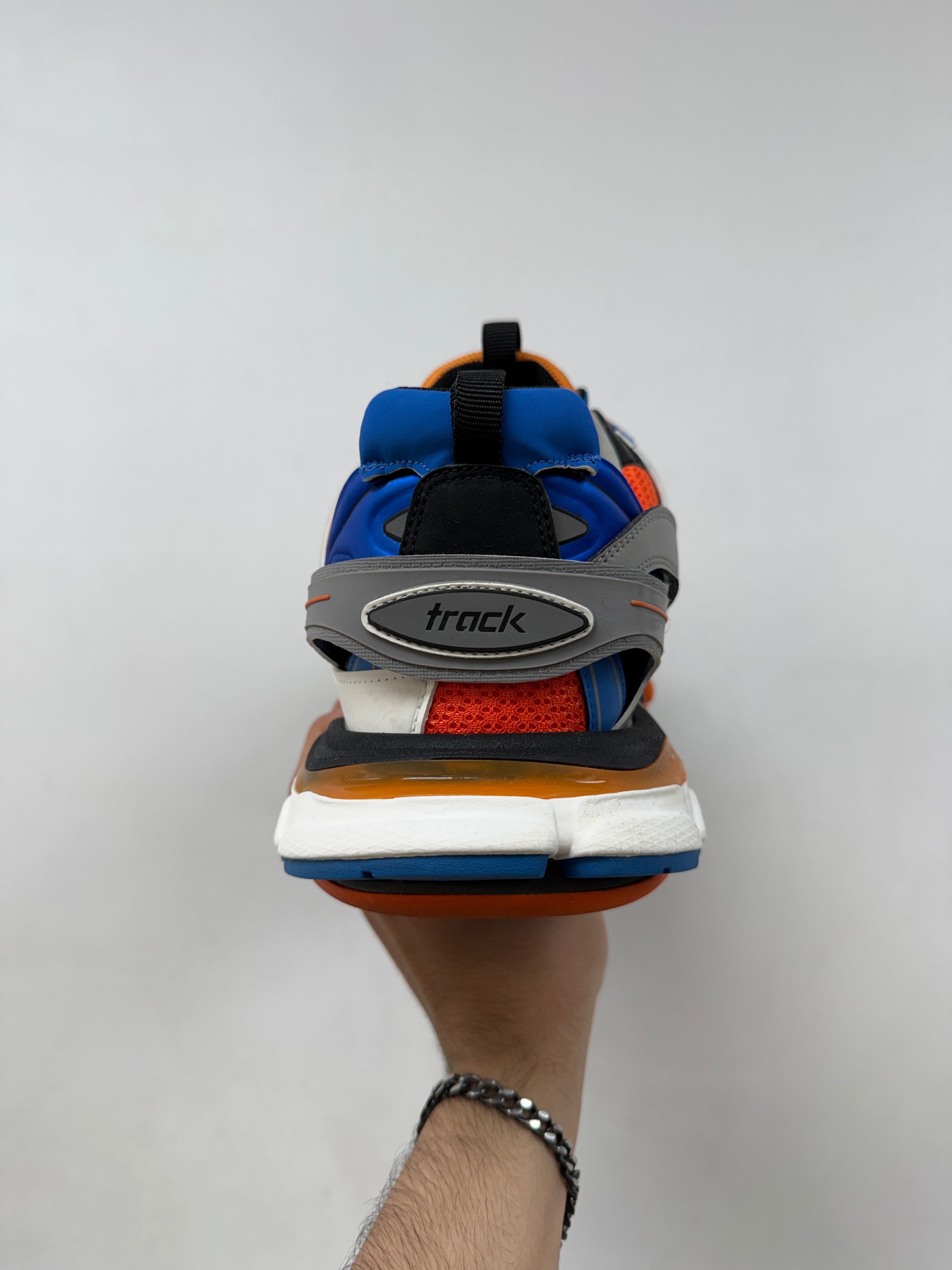 Balenciaga Blue Orange Track Sneakers
