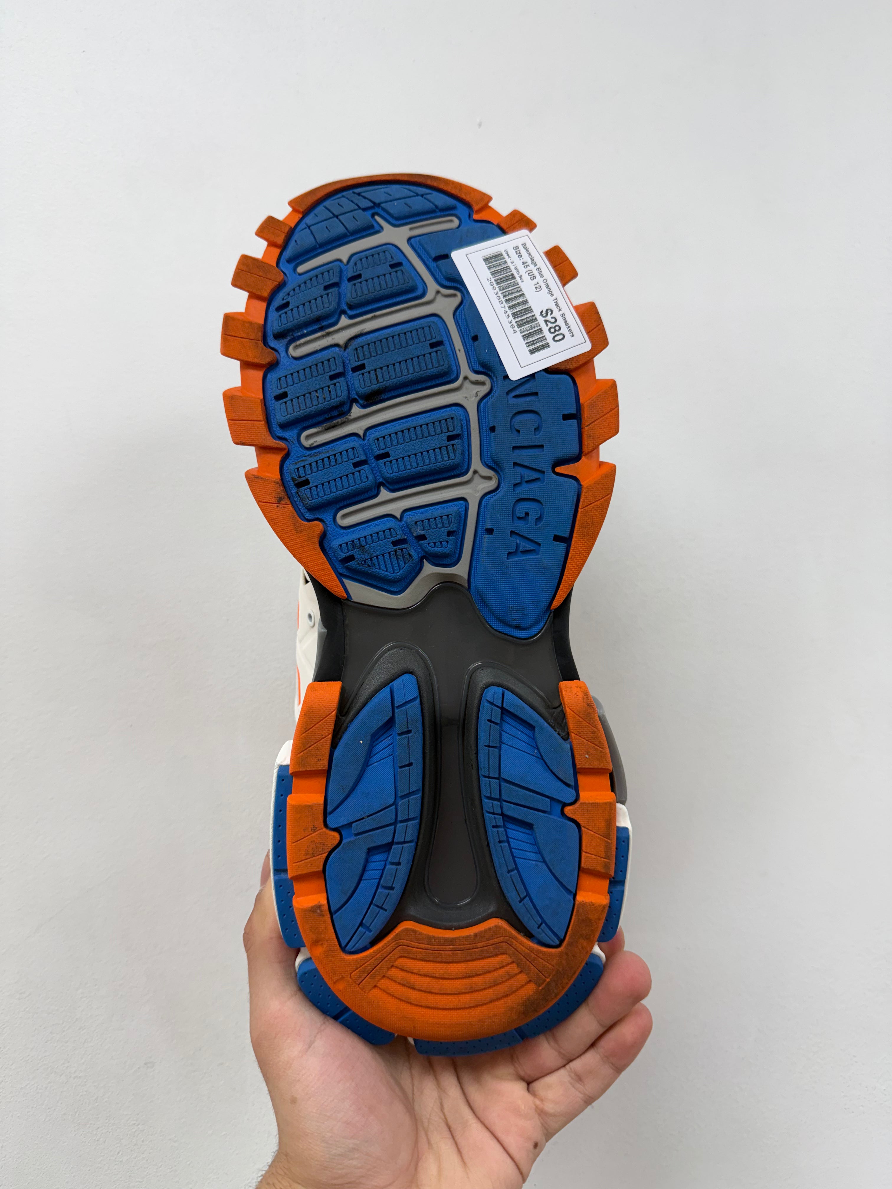 Balenciaga Blue Orange Track Sneakers
