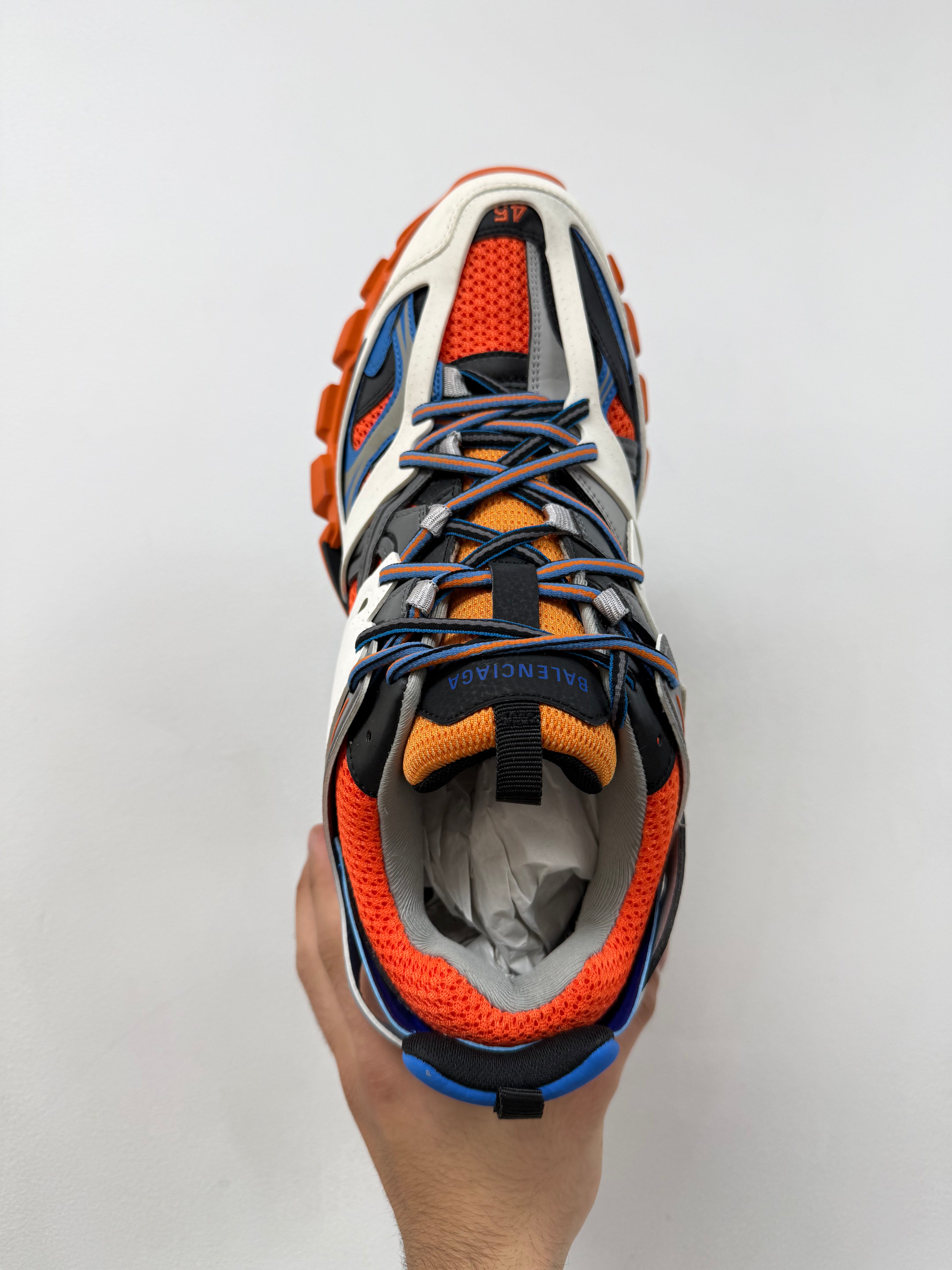 Balenciaga Blue Orange Track Sneakers