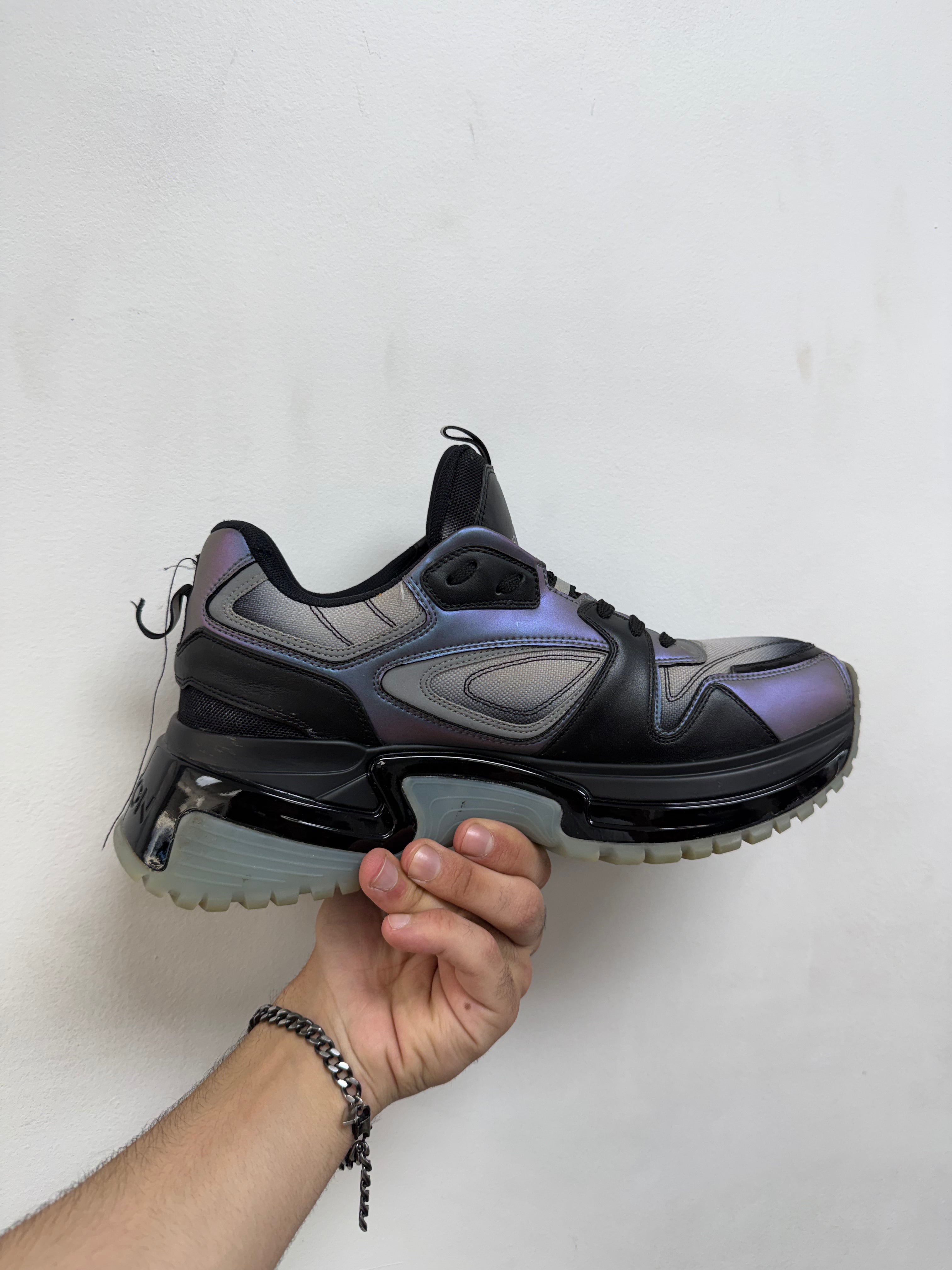 Louis Vuitton Black Iridescent Run Away Pulse Sneakers