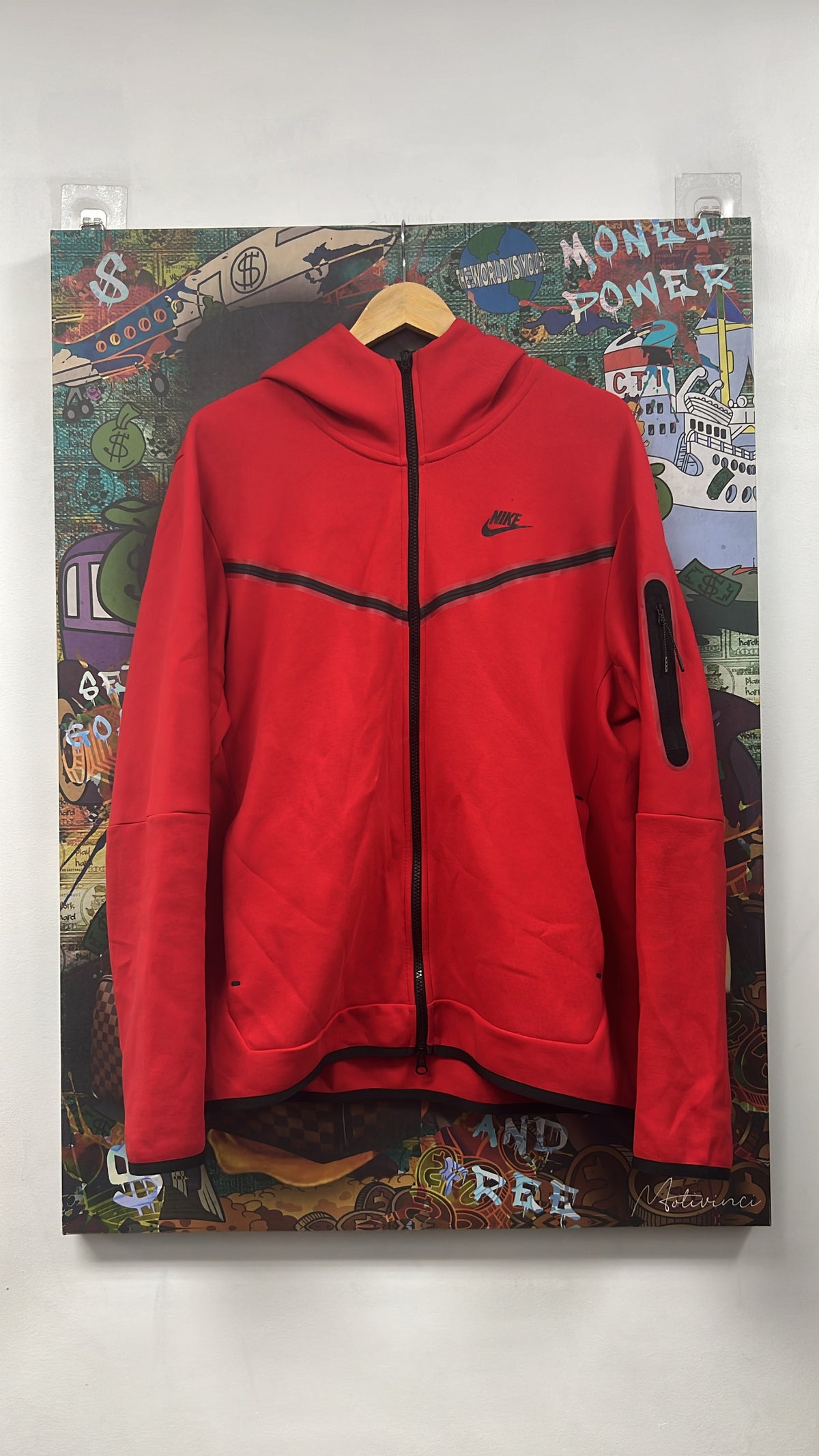 Nike Red Zip Up Hoodie