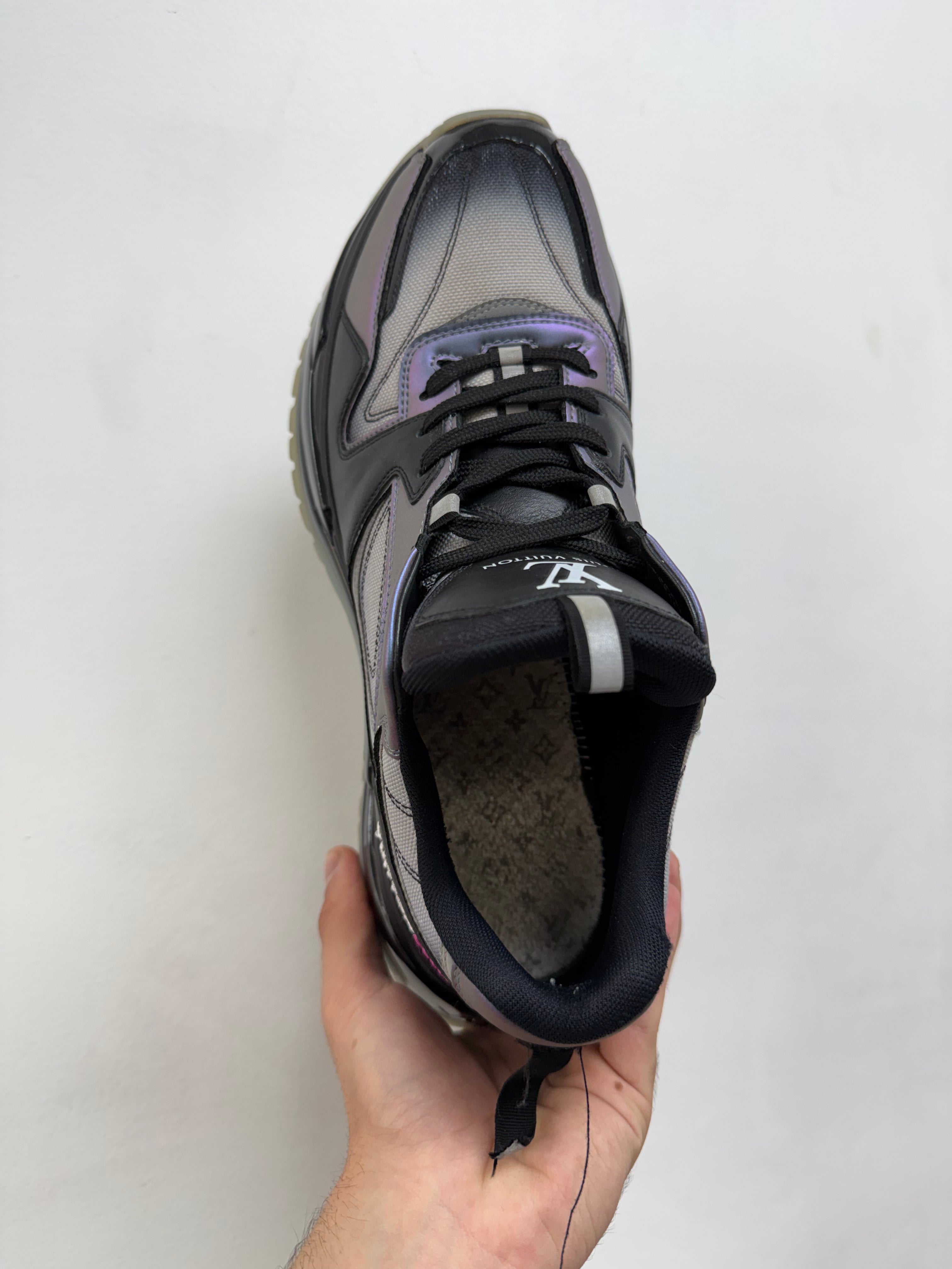 Louis Vuitton Black Iridescent Run Away Pulse Sneakers