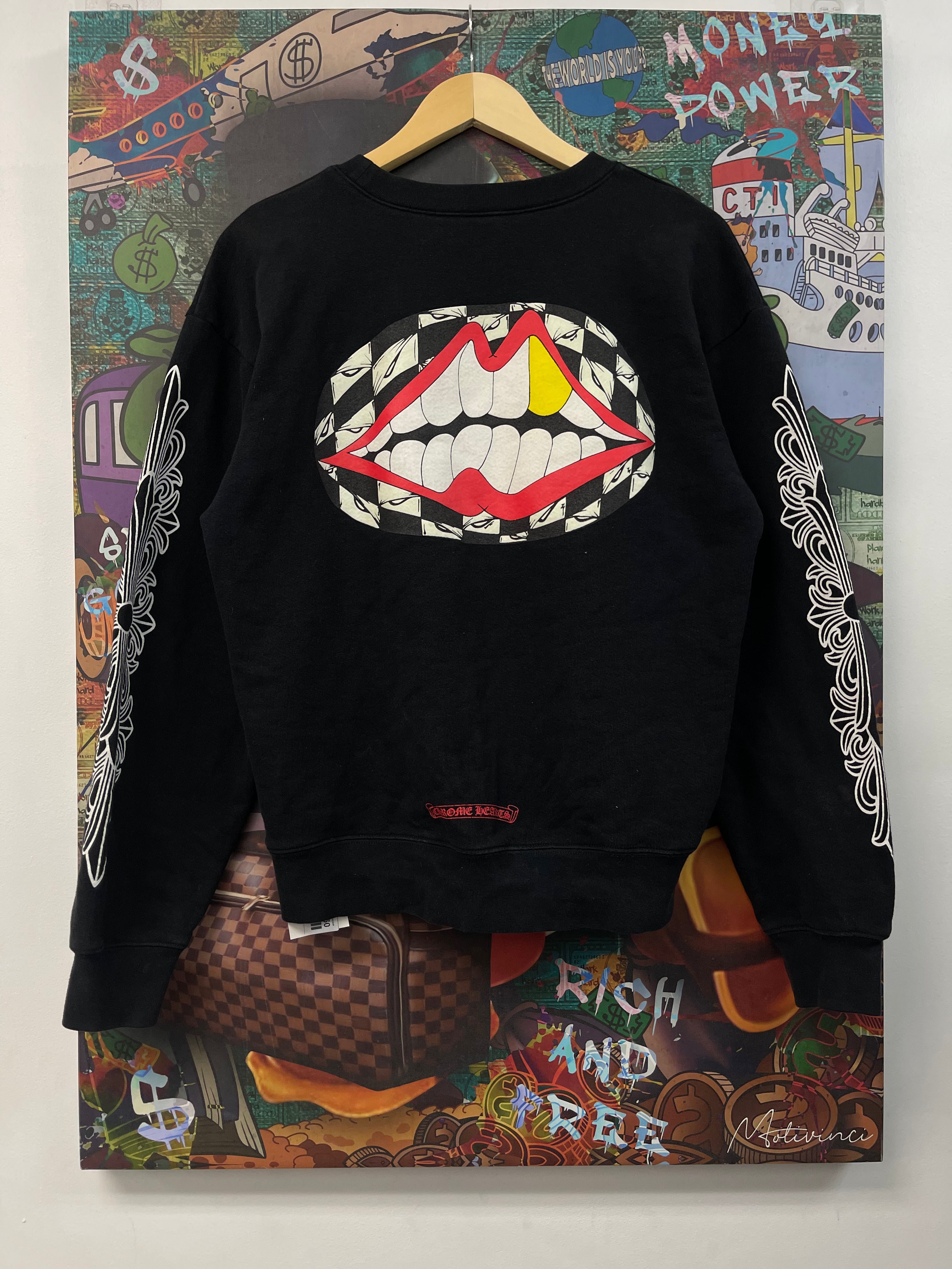 Chrome Hearts Black Mattyboy Chomper Crewneck