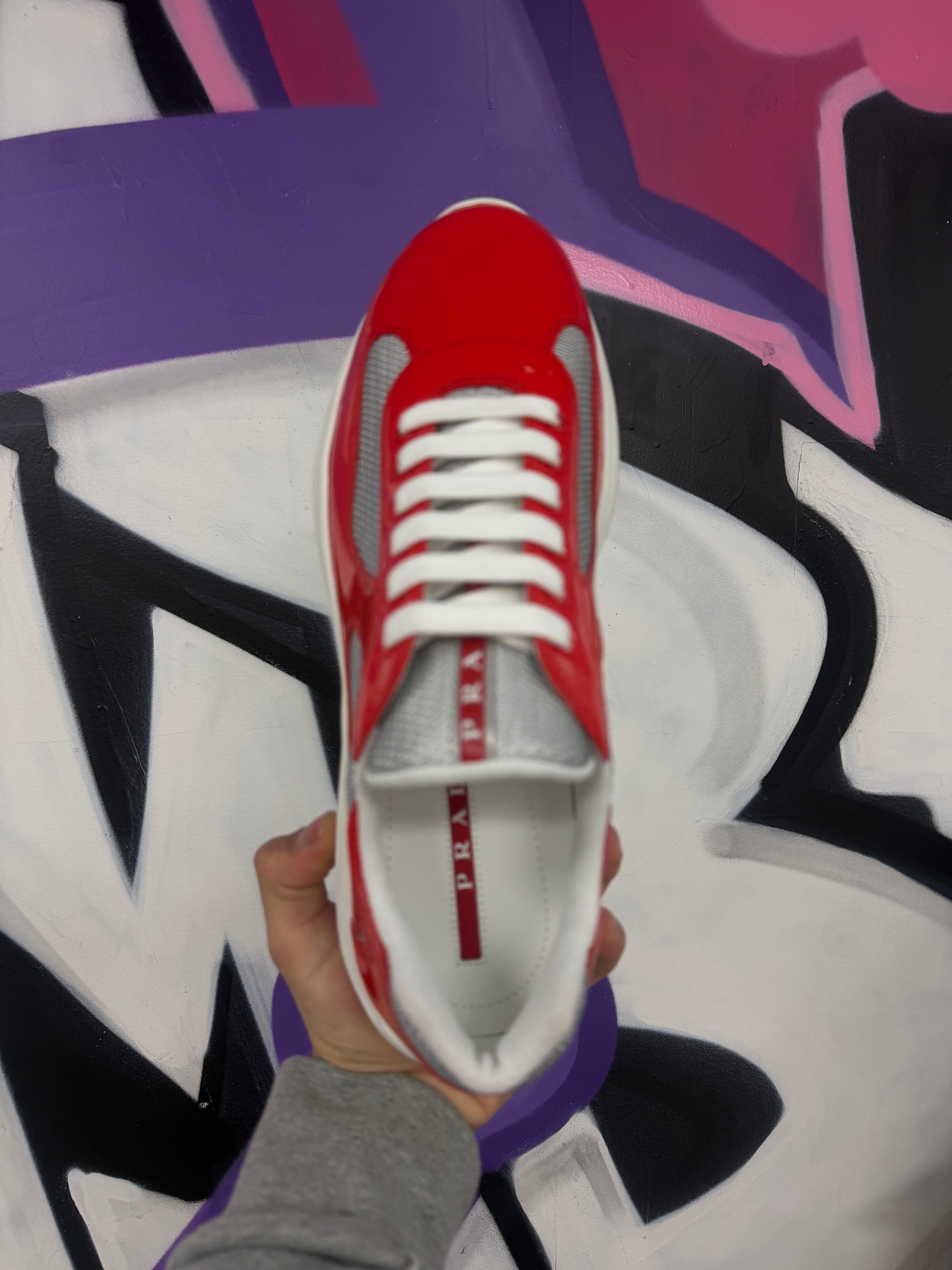 Prada Solar Red Cup Sneakers