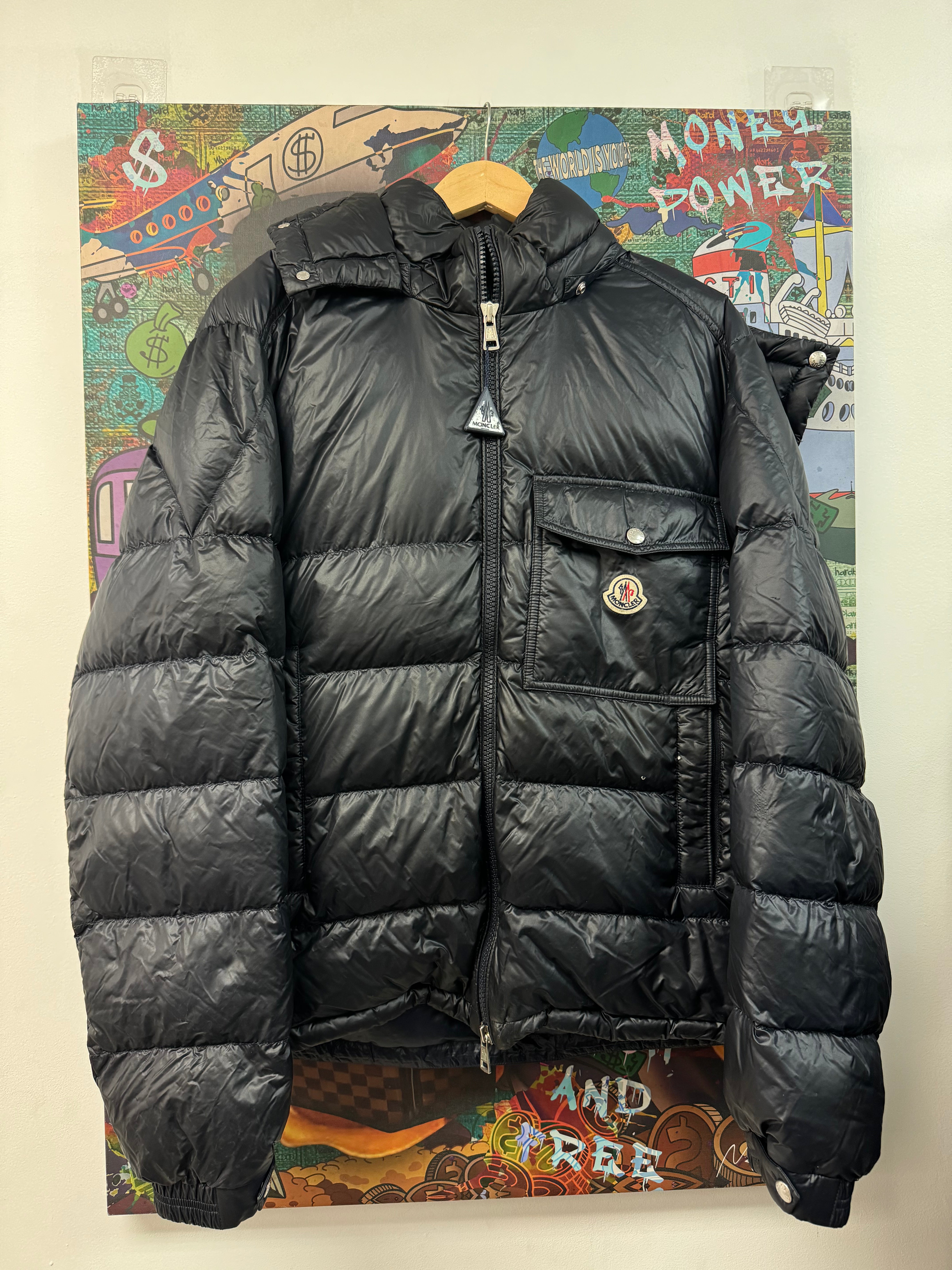 Moncler Puffer Jacket Black (Repaired) Used 5 (XL) N/A