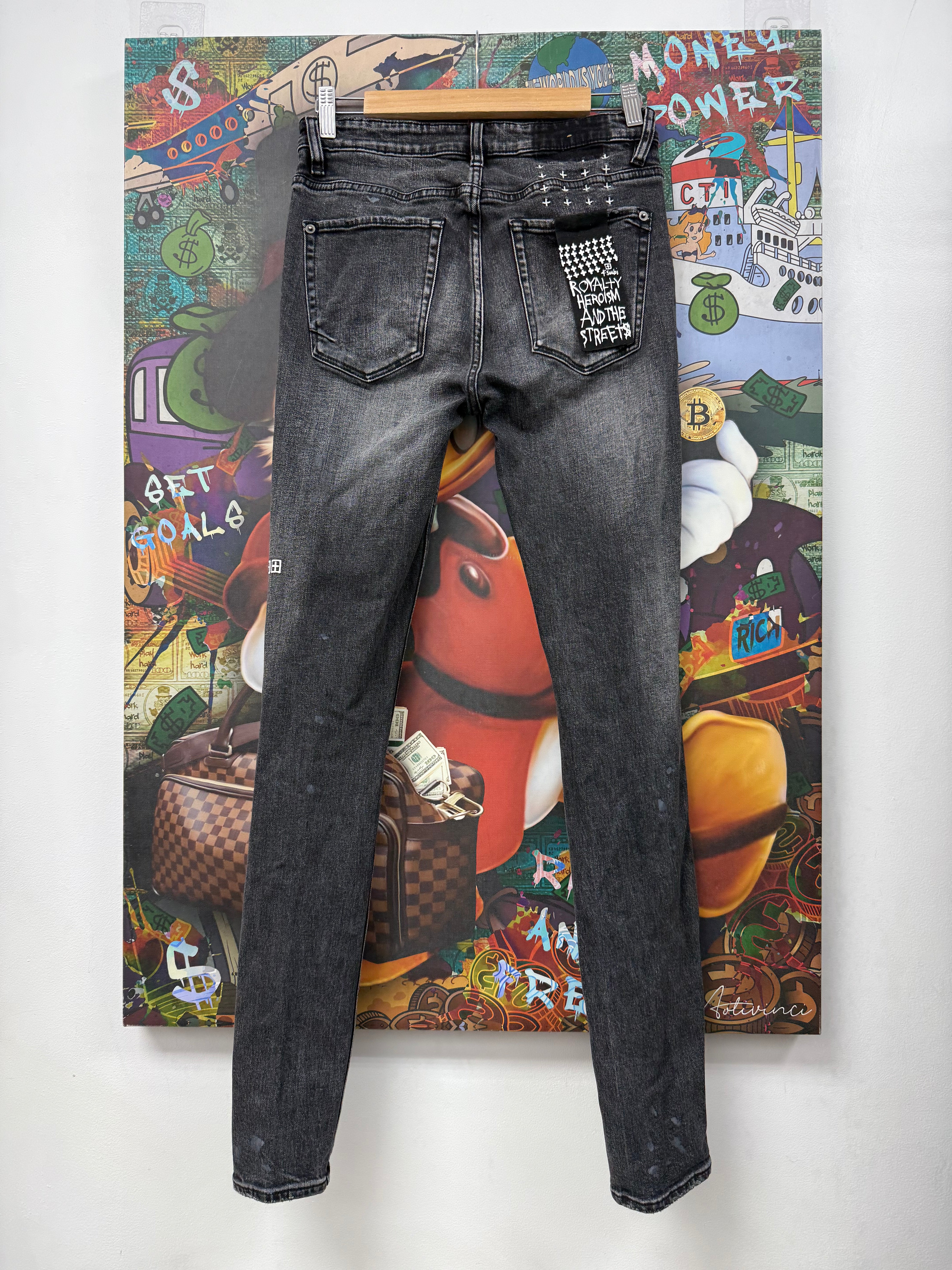 Ksubi Black Wash Stitch Jeans