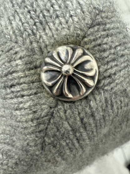 Chrome Hearts Beanie Grey Black 3 Star Patch Used OS N/A