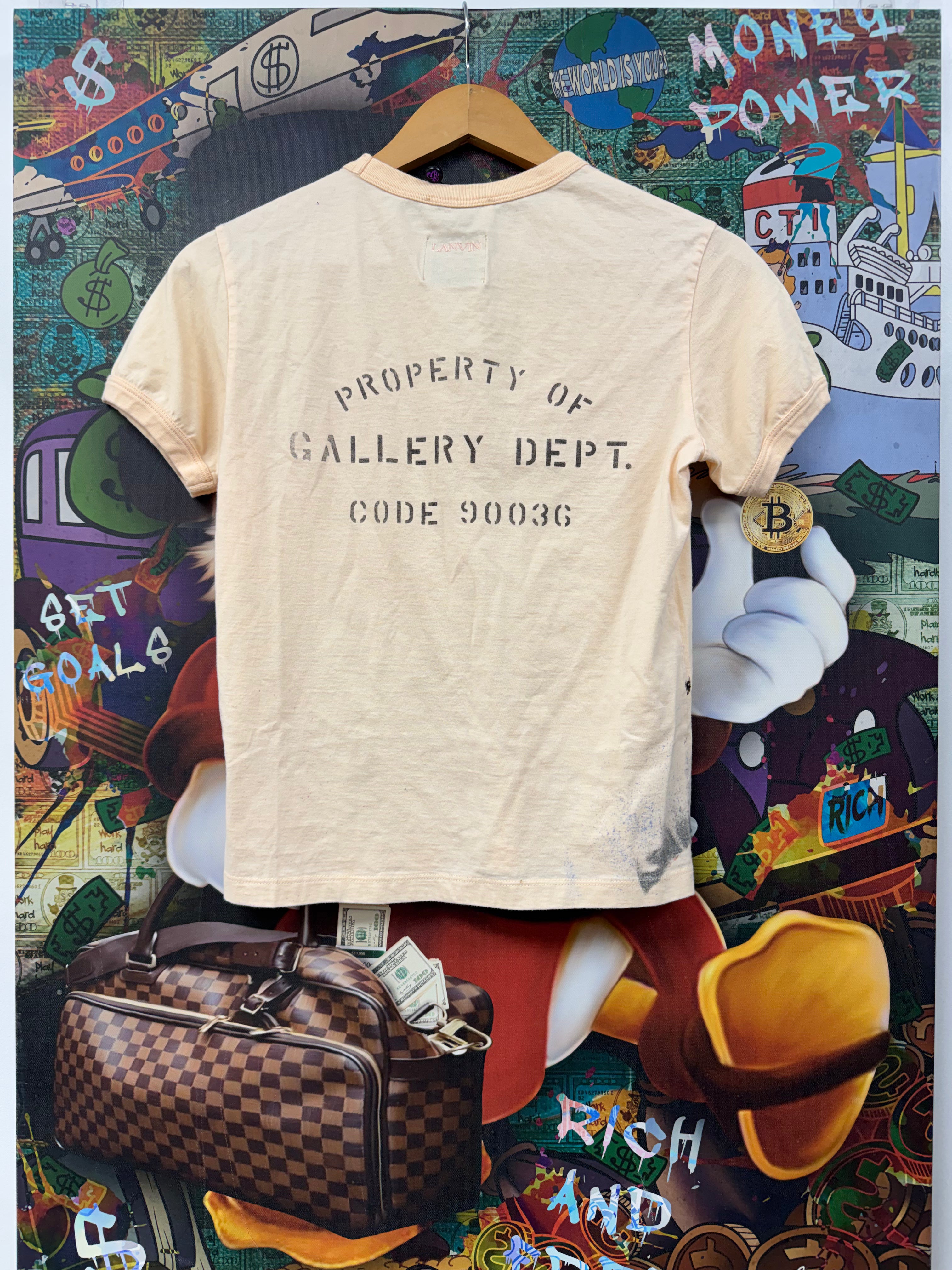 Gallery Dept Peach Lanvin Paint Splatter Tee