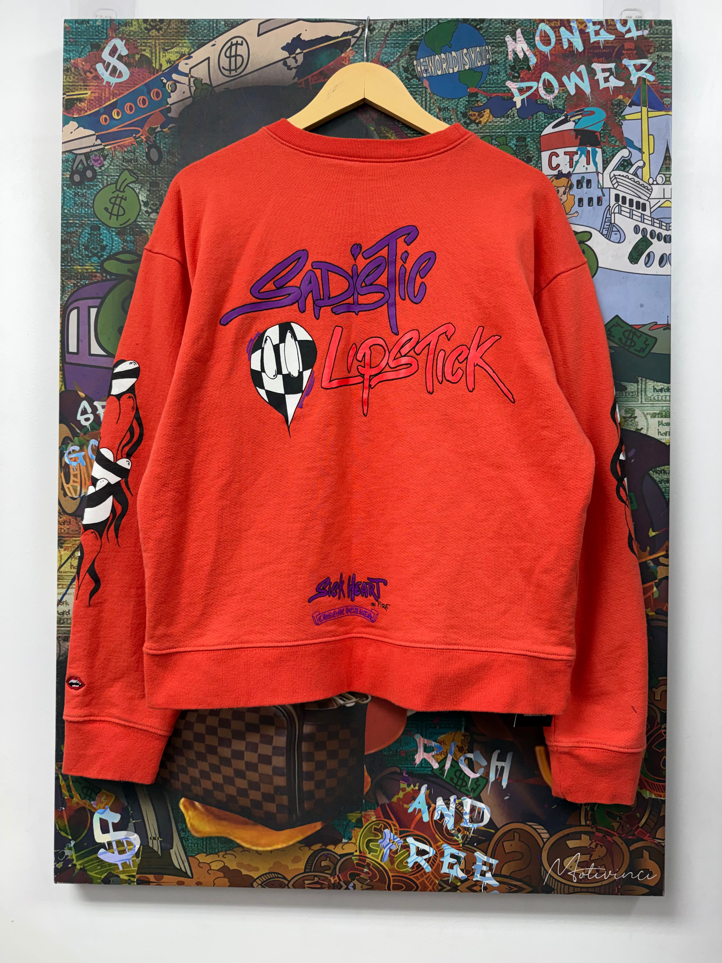 Chrome  Hearts Matty Boy Sadistic Orange Crewneck