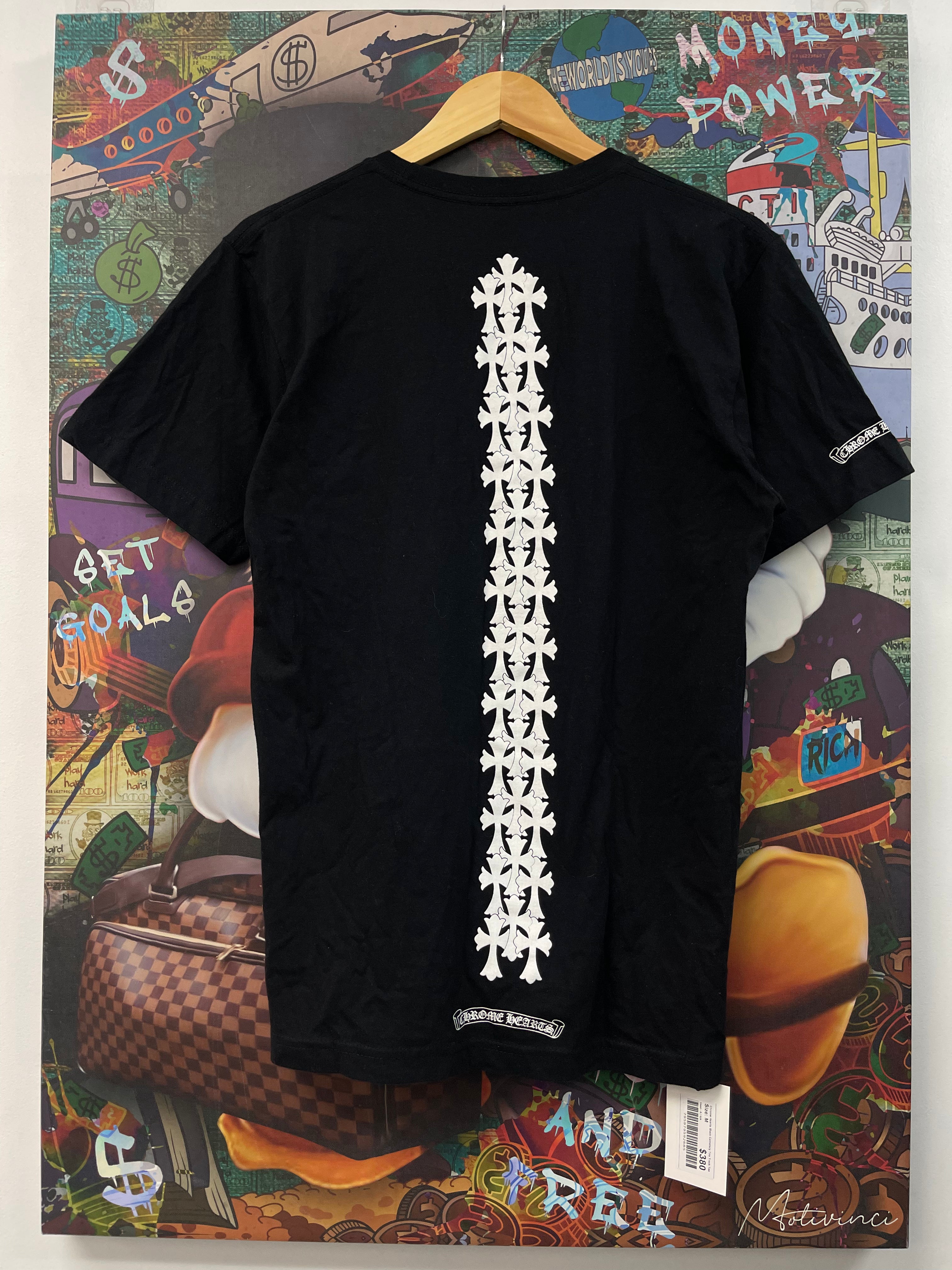 Chrome Hearts Black Cemetery Tire Track Tee
