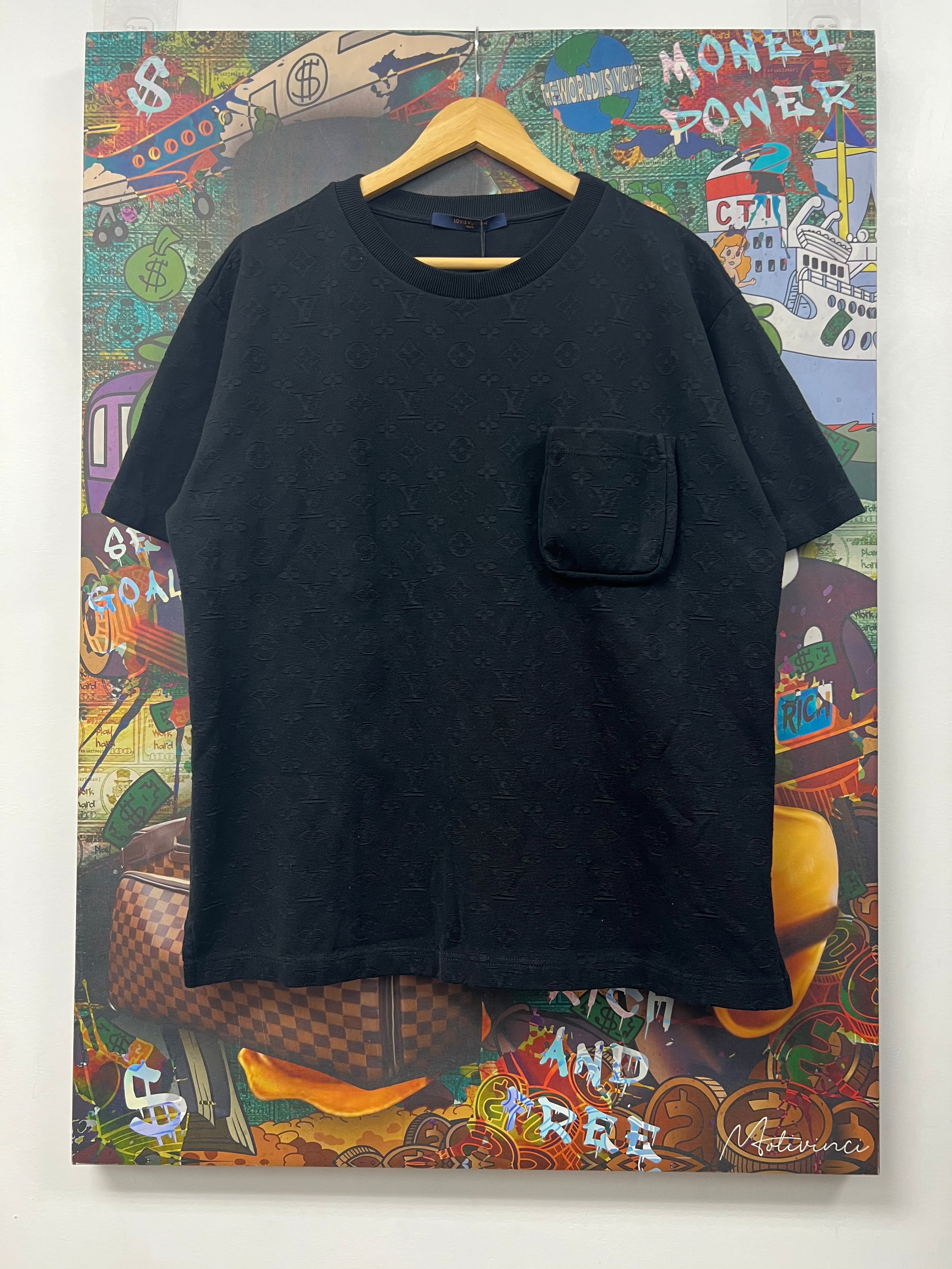 Louis Vuitton Black 3D Pocket Monogram Tee