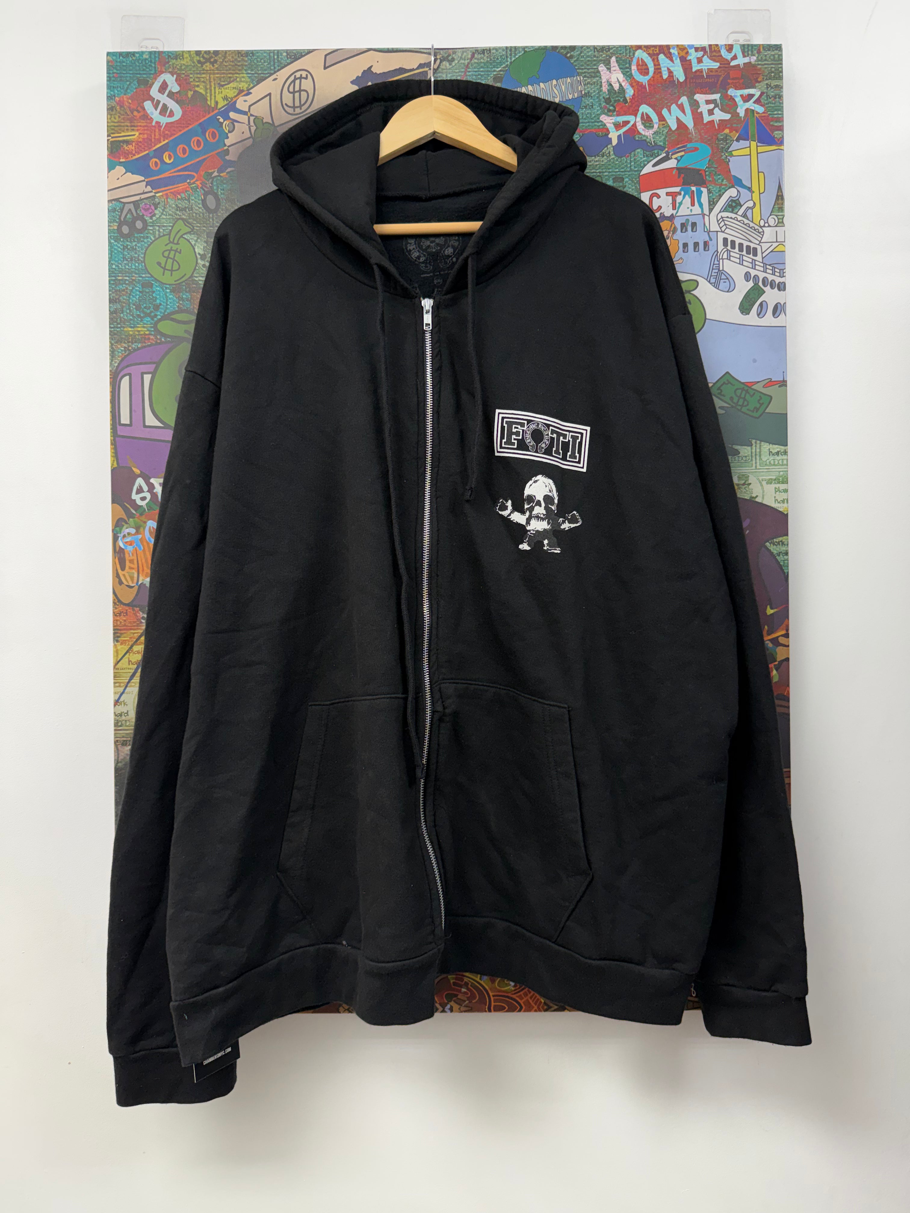 Chrome Hearts Black FOTI Zip Up Hoodie (Replacement Zipper)
