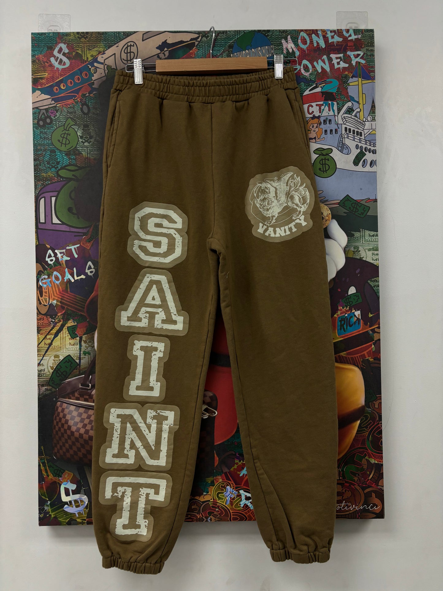 Saint Vanity Sweats Brown Cream Like New Large With Tags